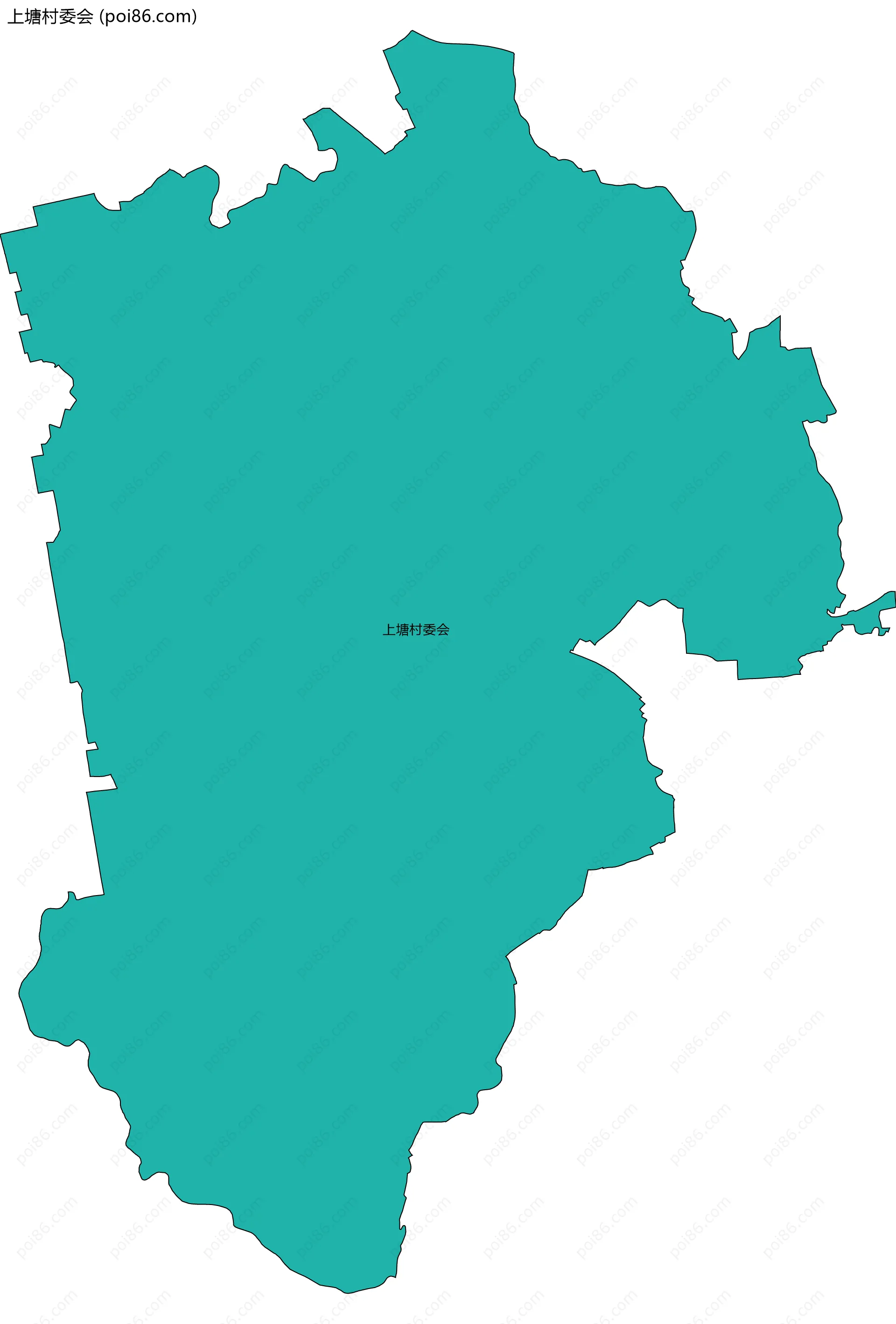 上塘村委会边界地图