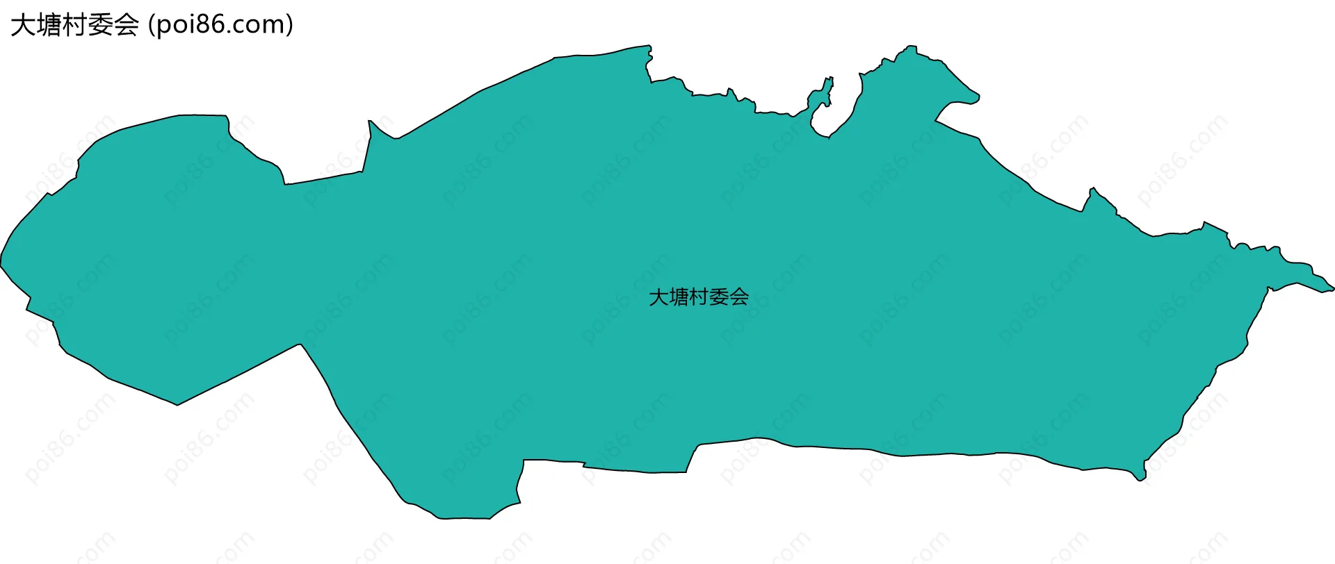 大塘村委会边界地图