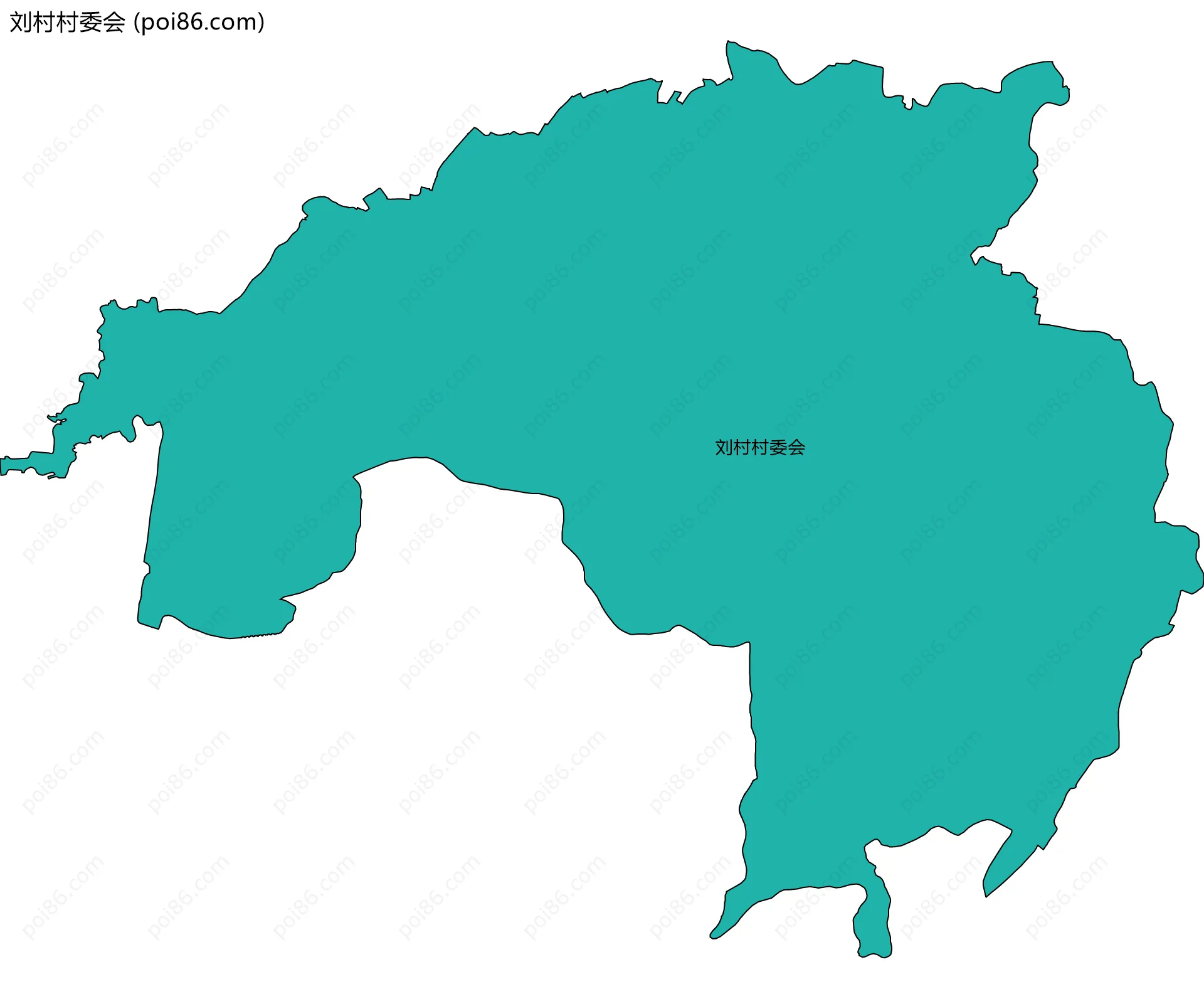 刘村村委会边界地图