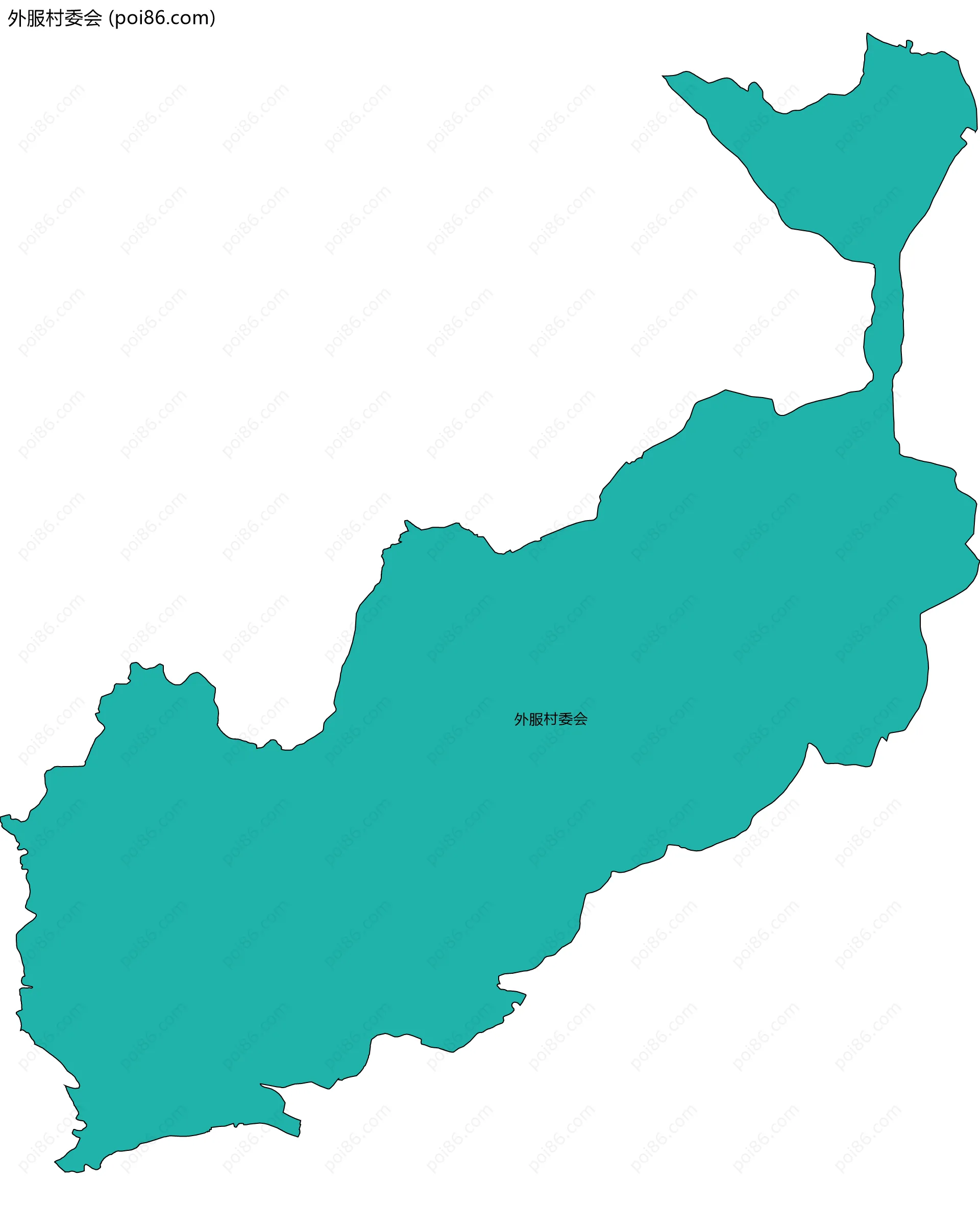 外服村委会边界地图