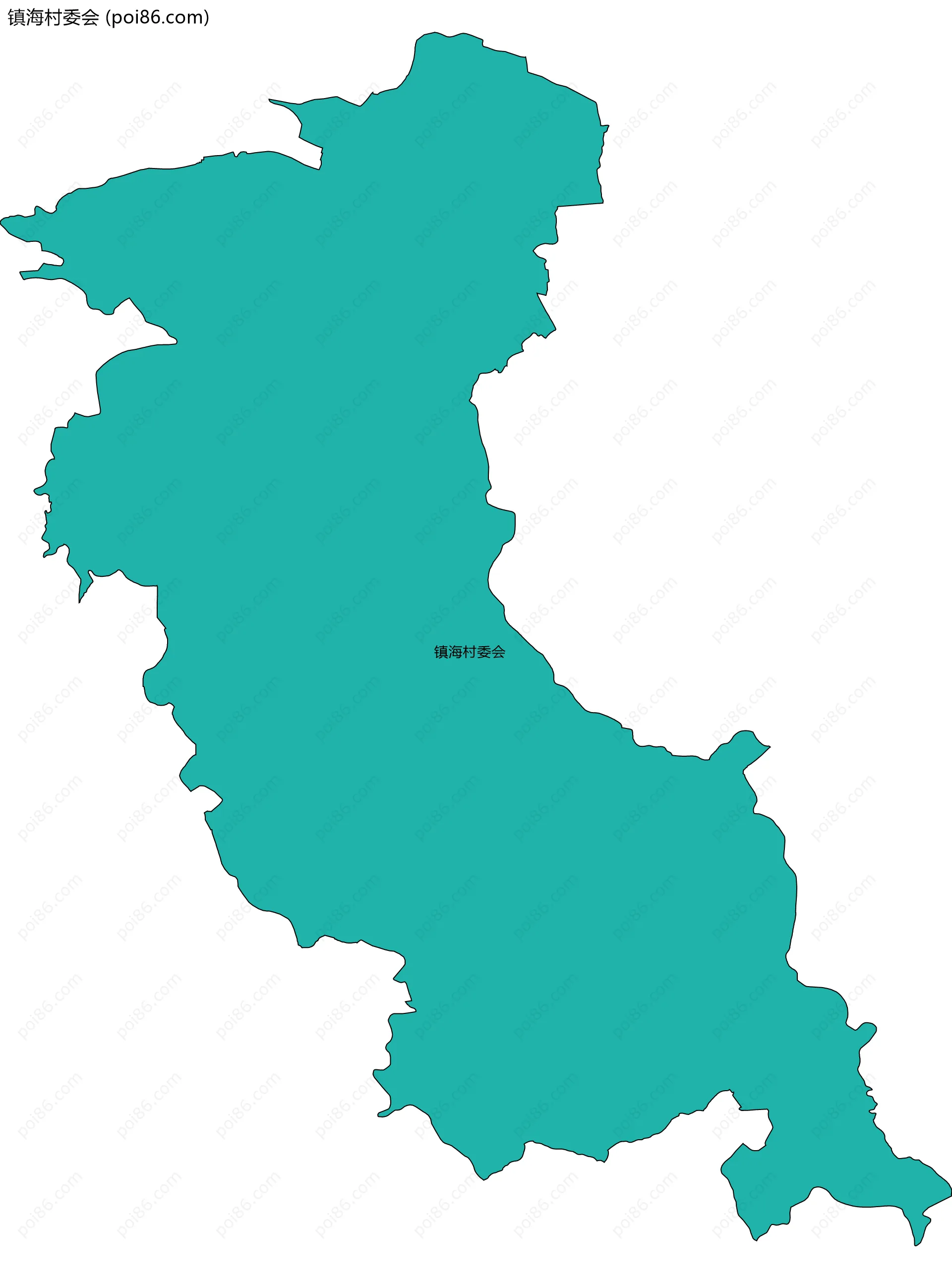 镇海村委会边界地图