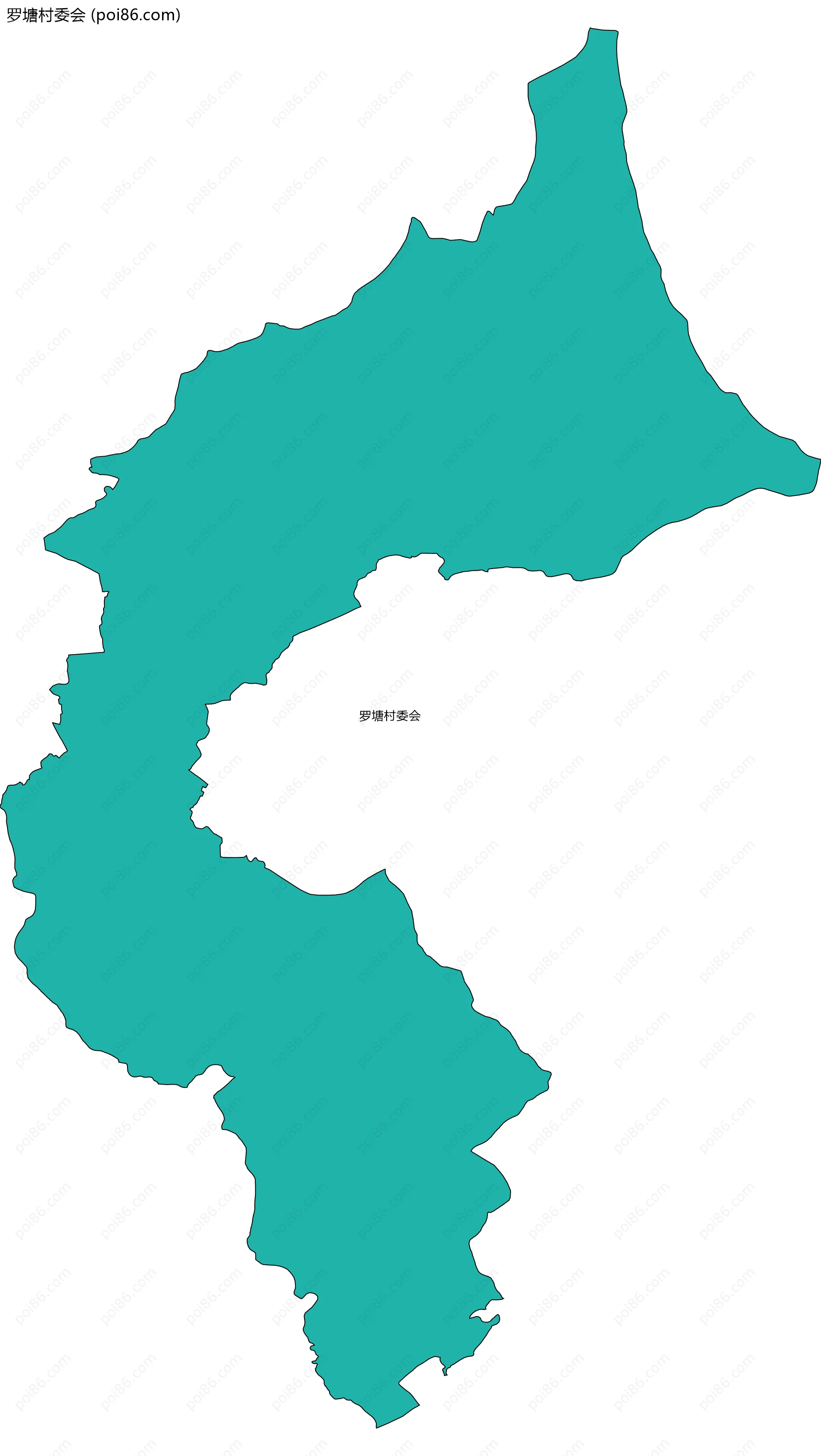 罗塘村委会边界地图