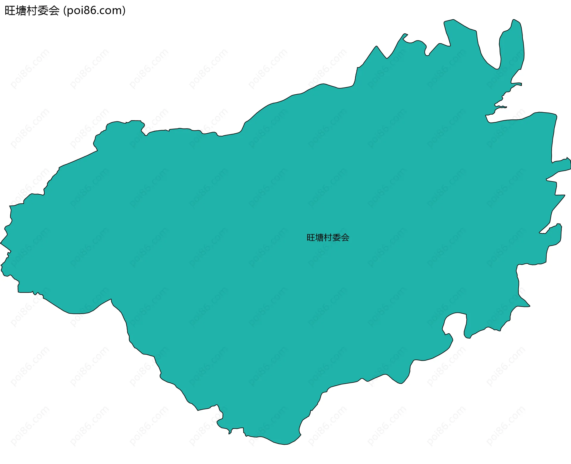 旺塘村委会边界地图