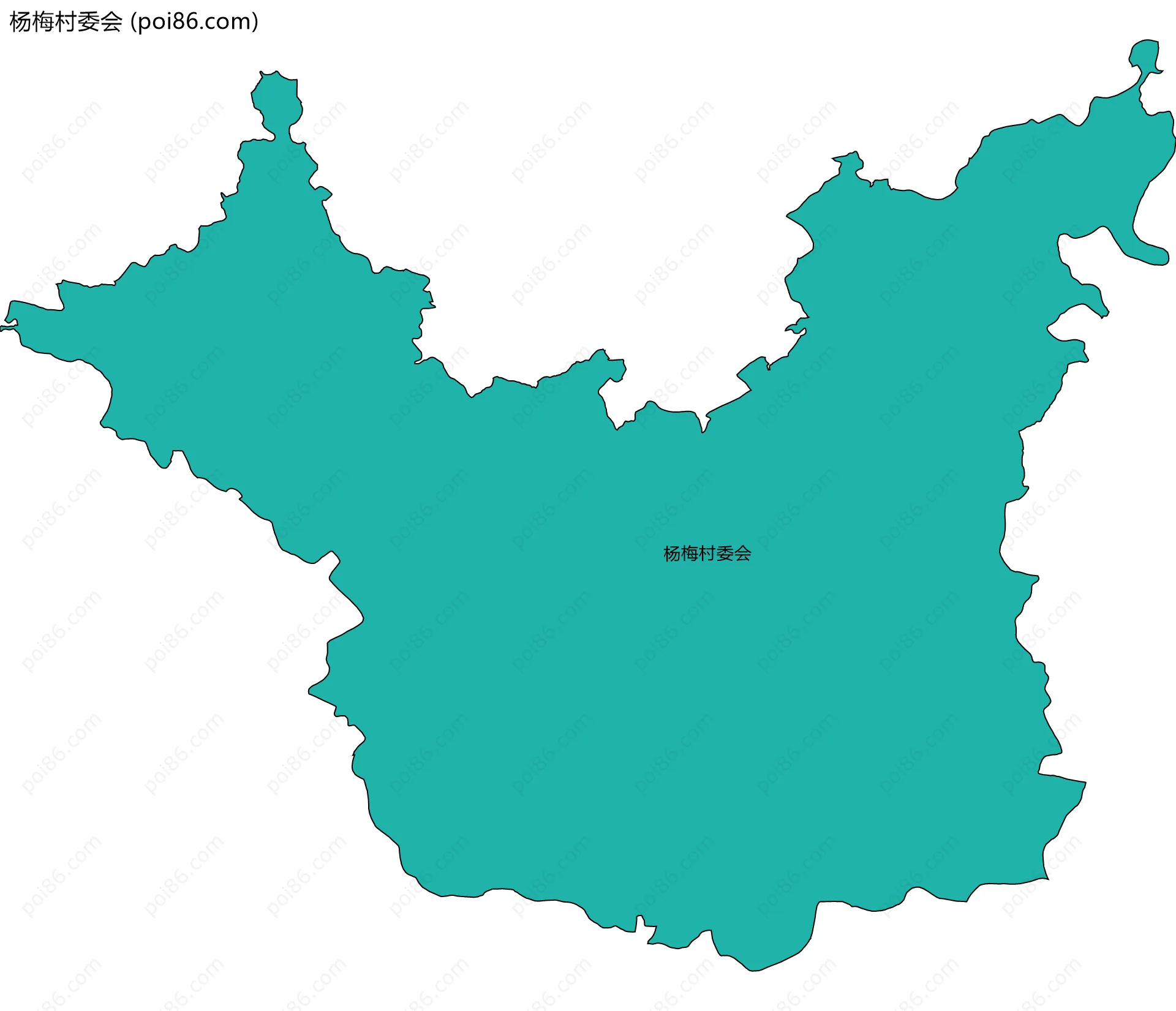 杨梅村委会边界地图