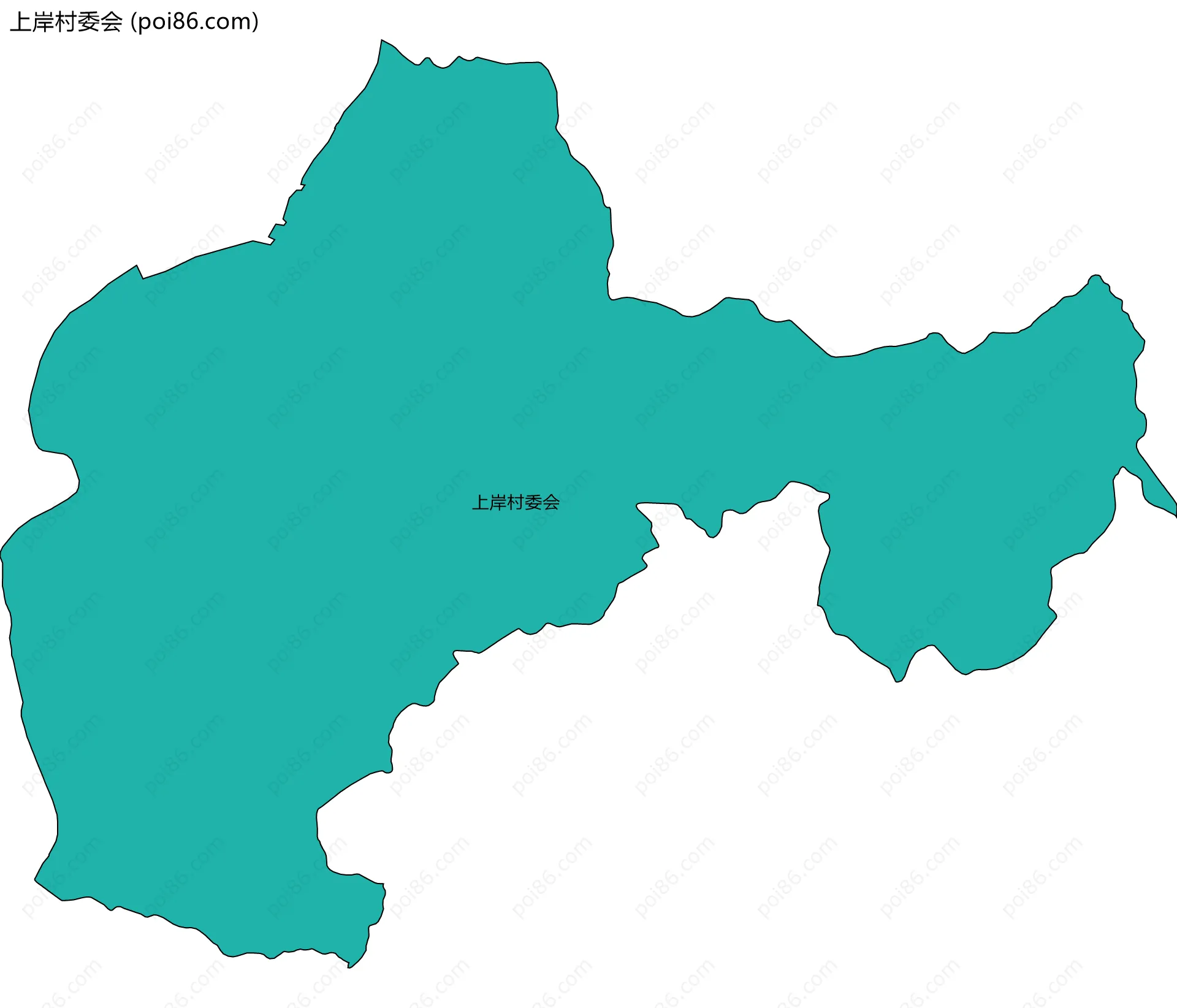 上岸村委会边界地图