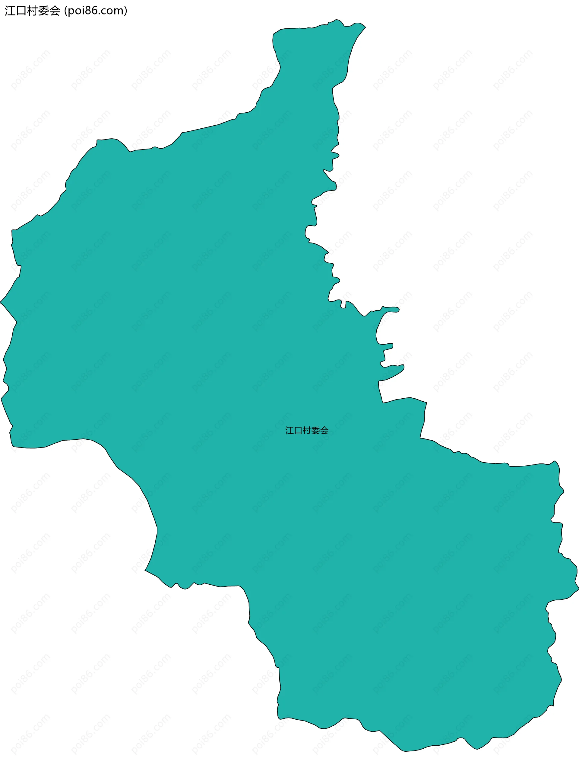 江口村委会边界地图