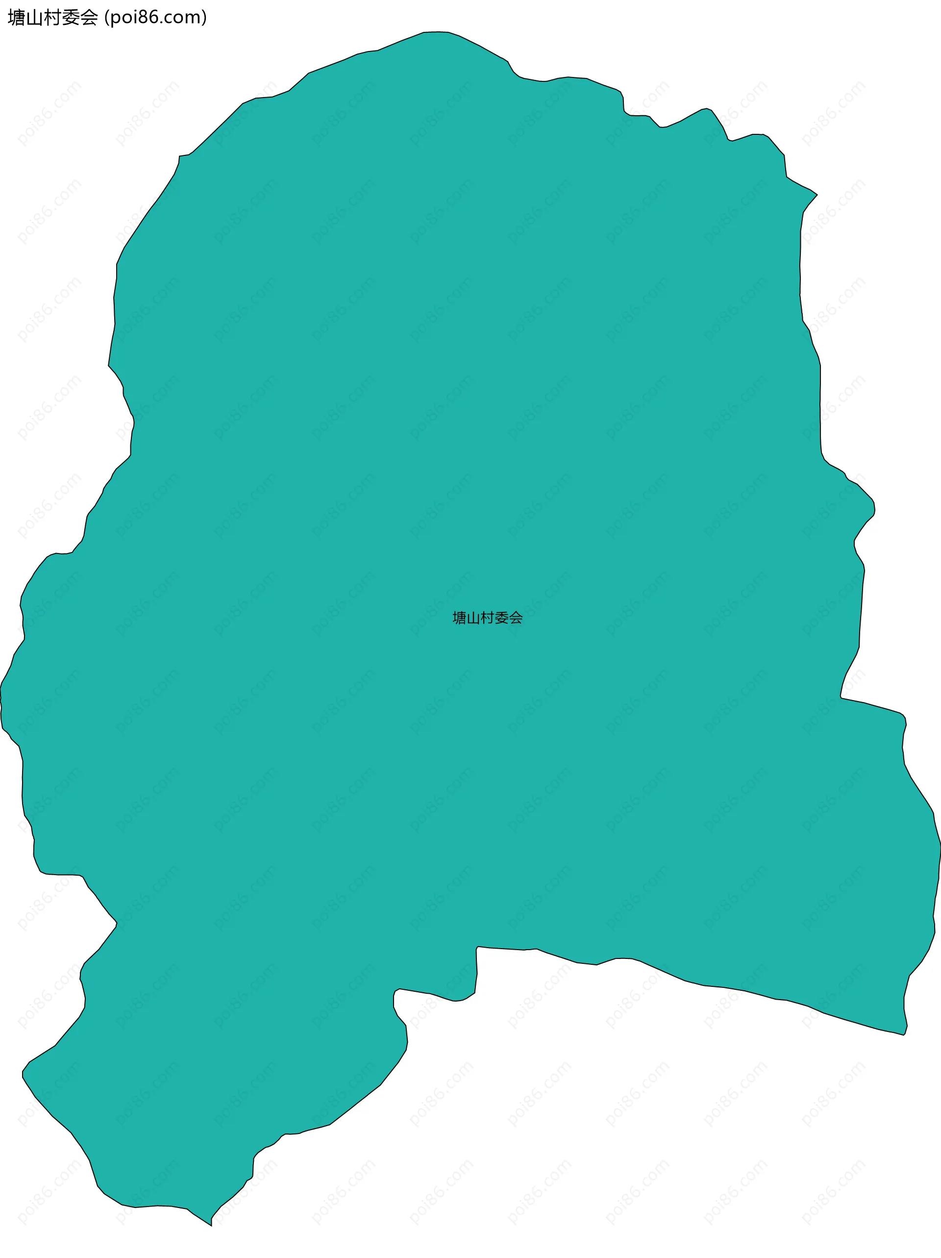 塘山村委会边界地图