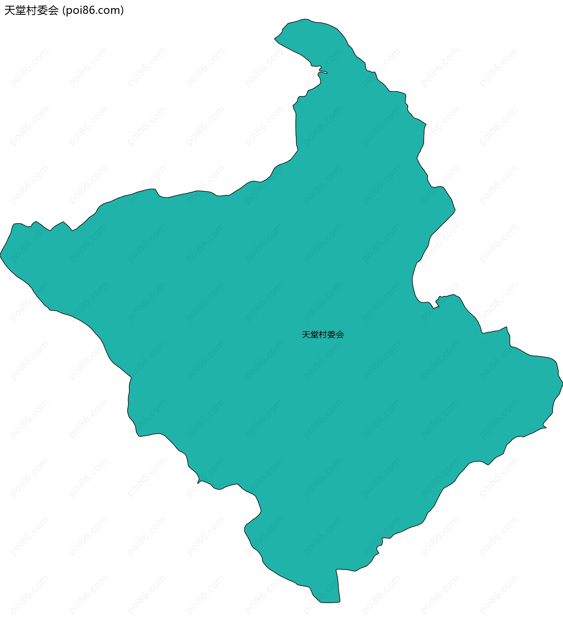 天堂村委会边界地图