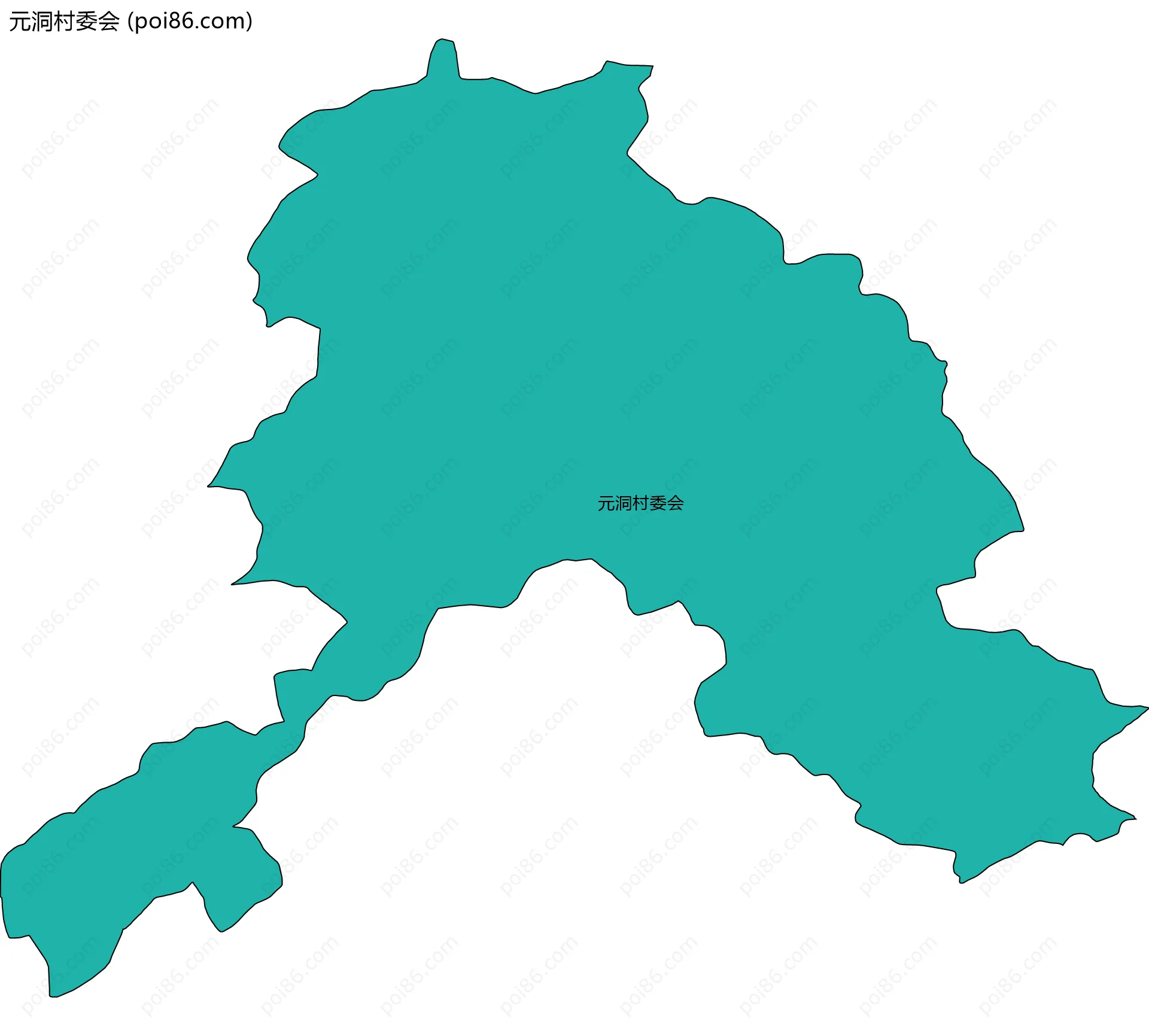 元洞村委会边界地图