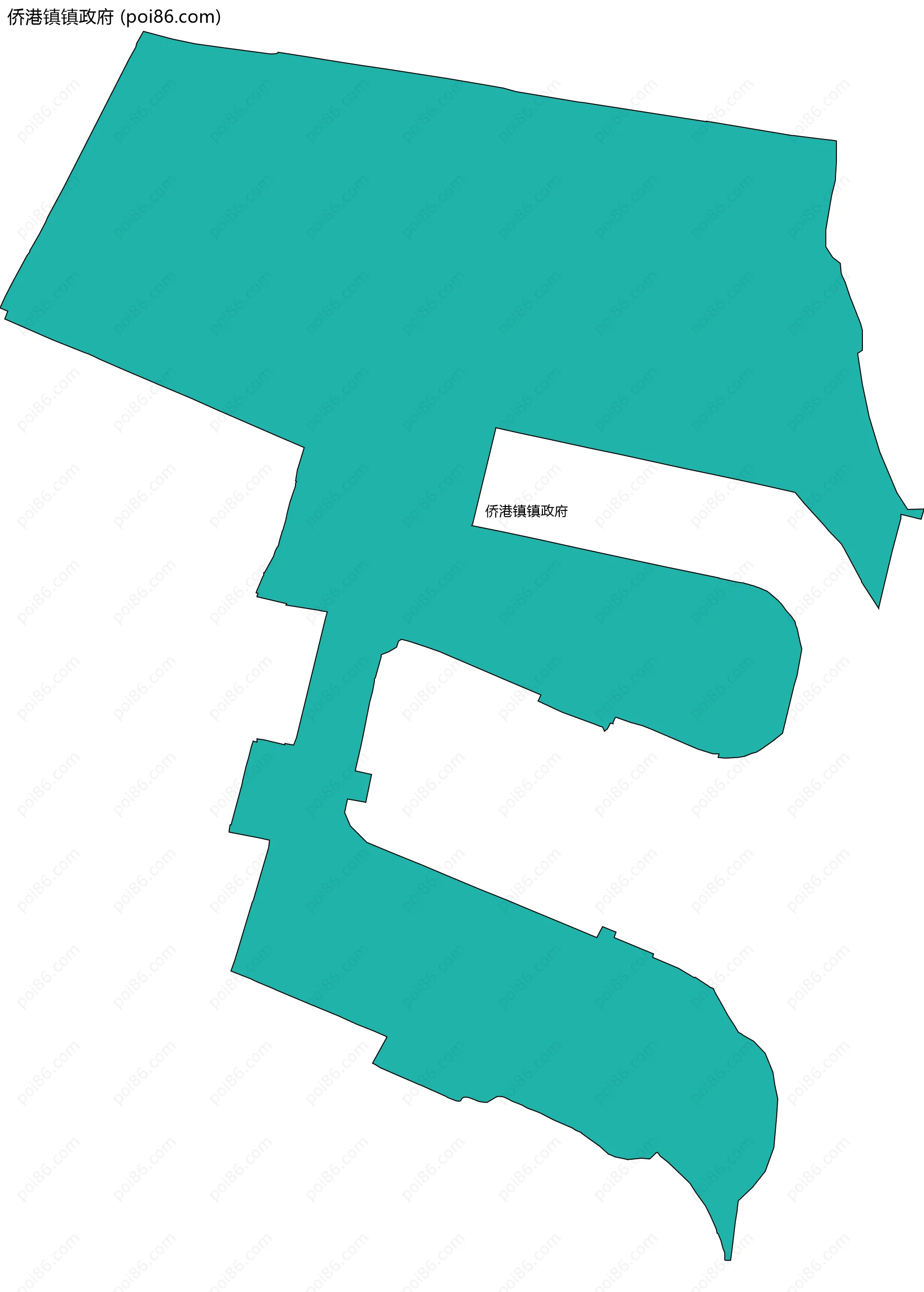 侨港镇镇政府边界地图