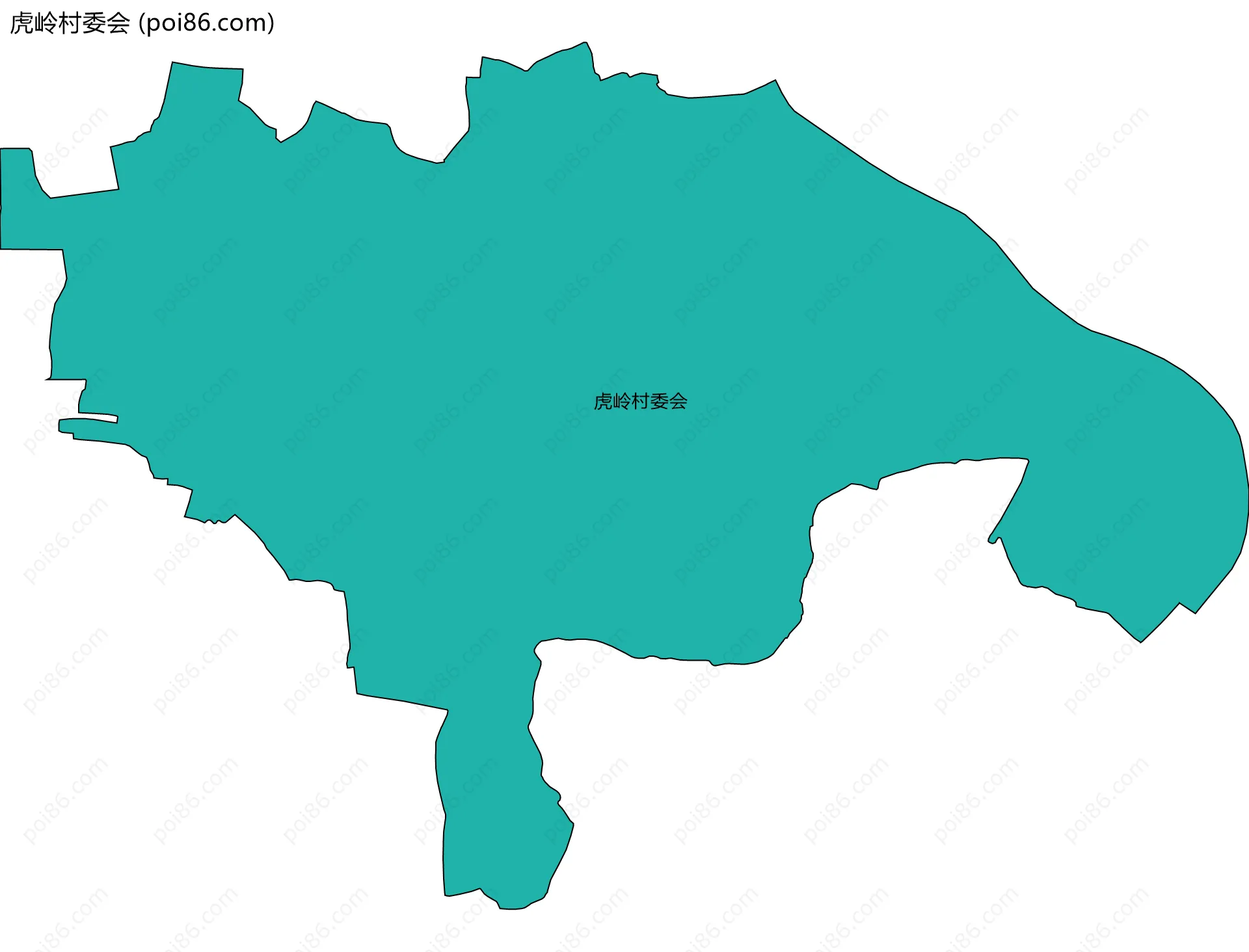 虎岭村委会边界地图