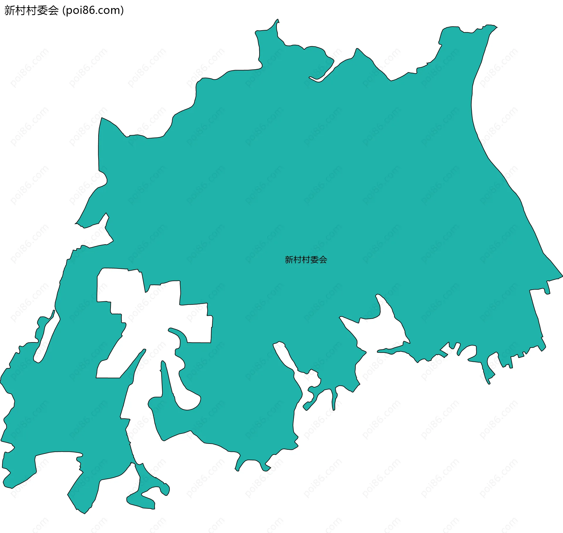 新村村委会边界地图