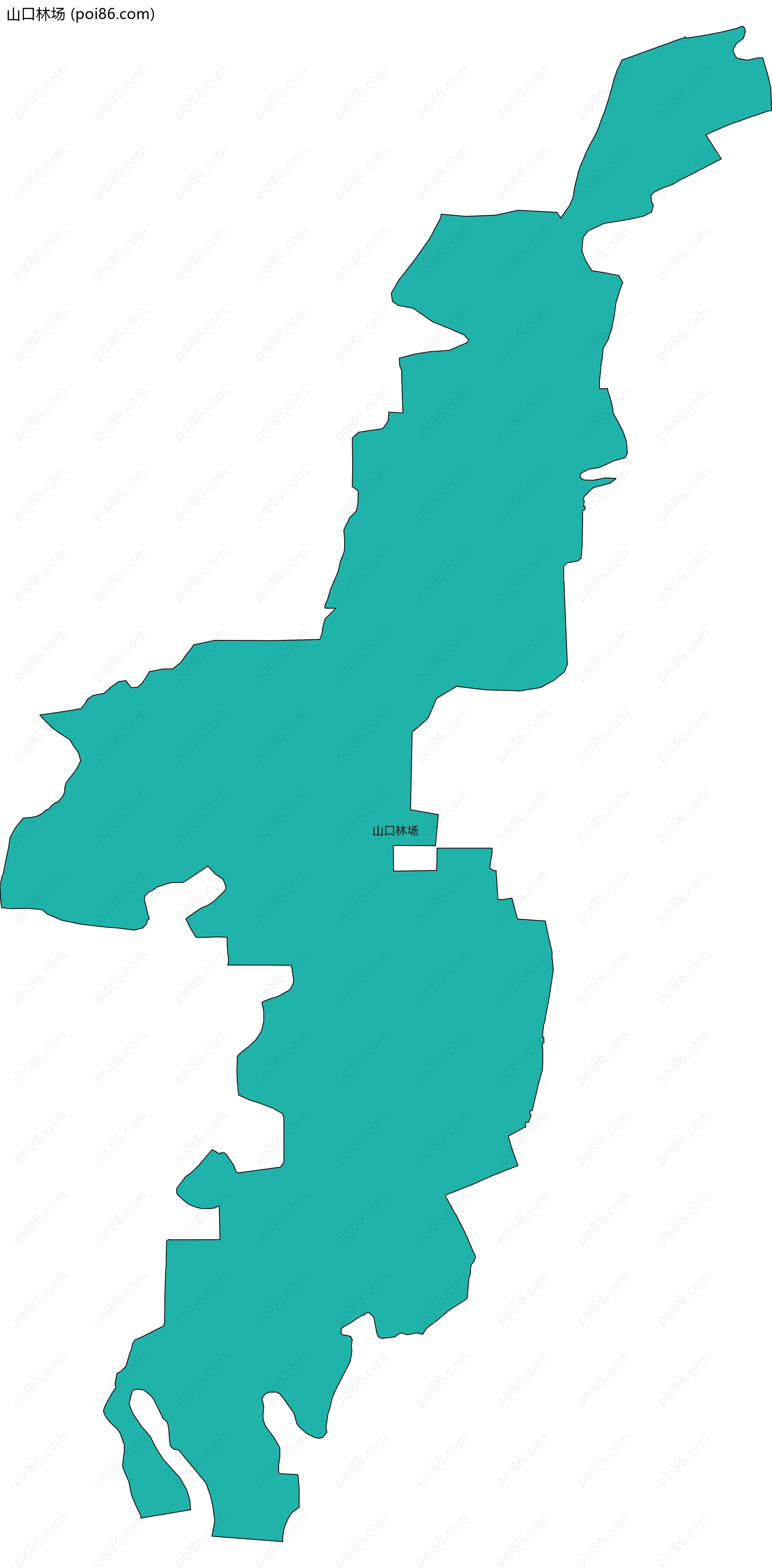 山口林场边界地图
