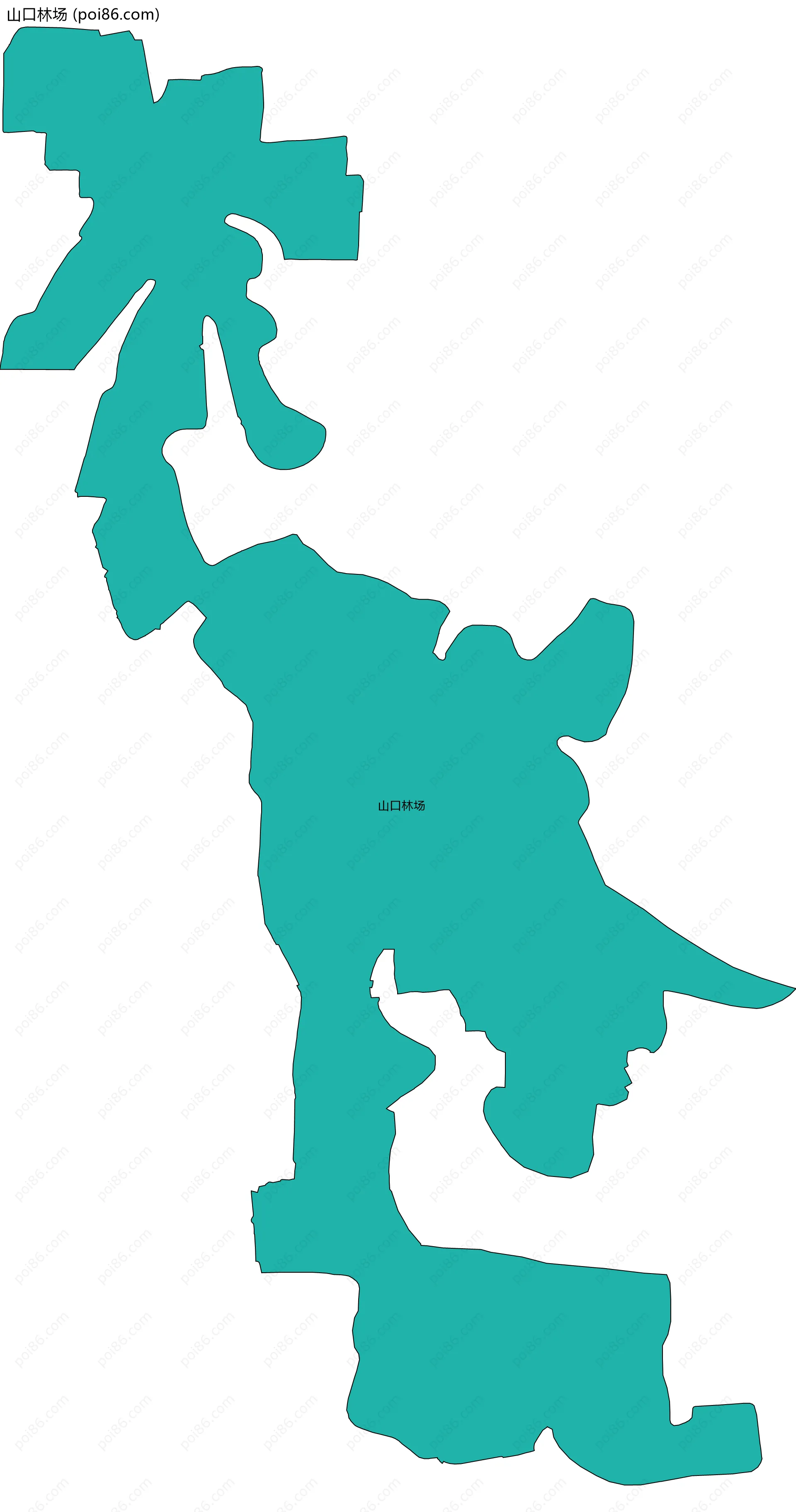 山口林场边界地图