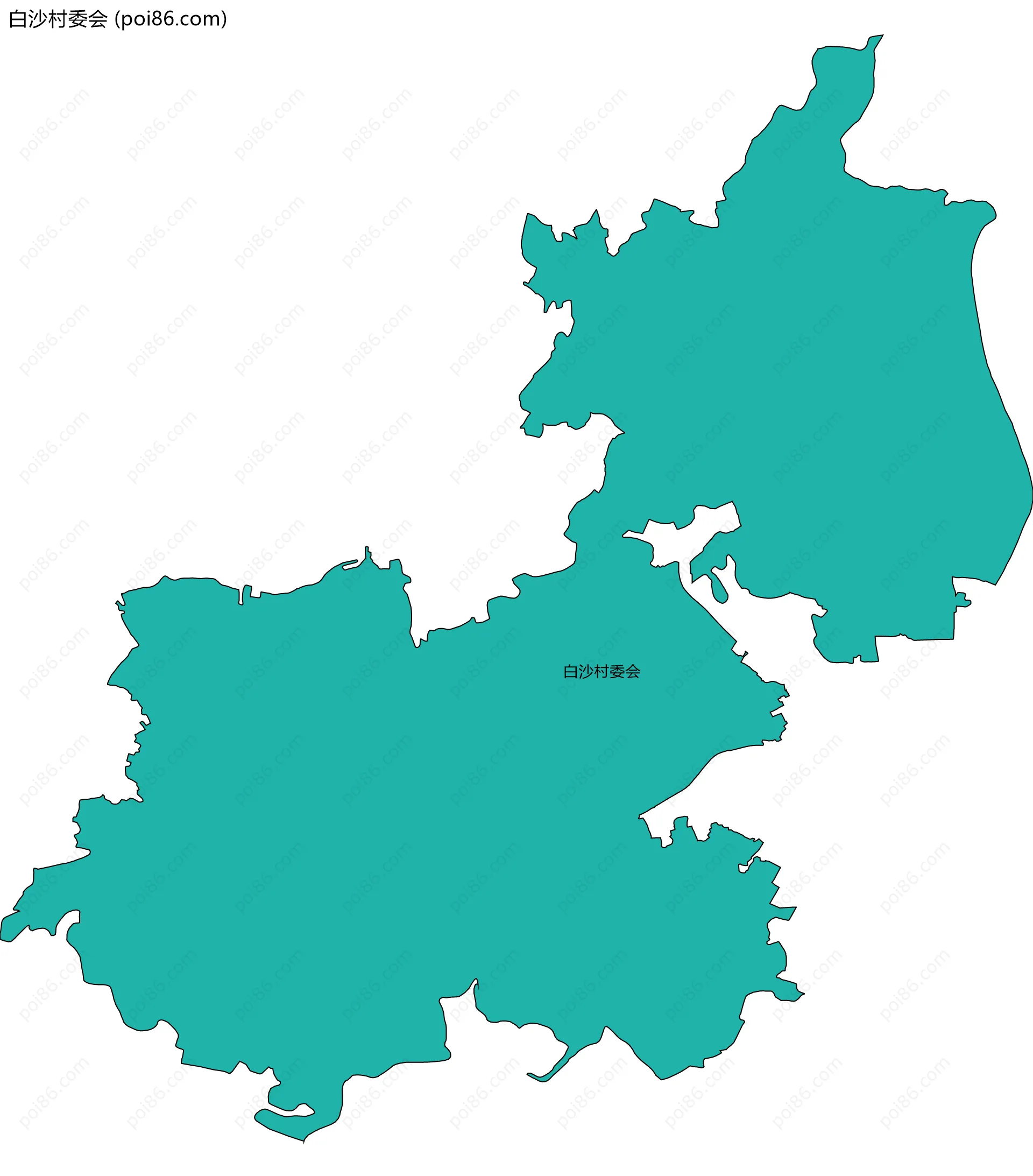 白沙村委会边界地图
