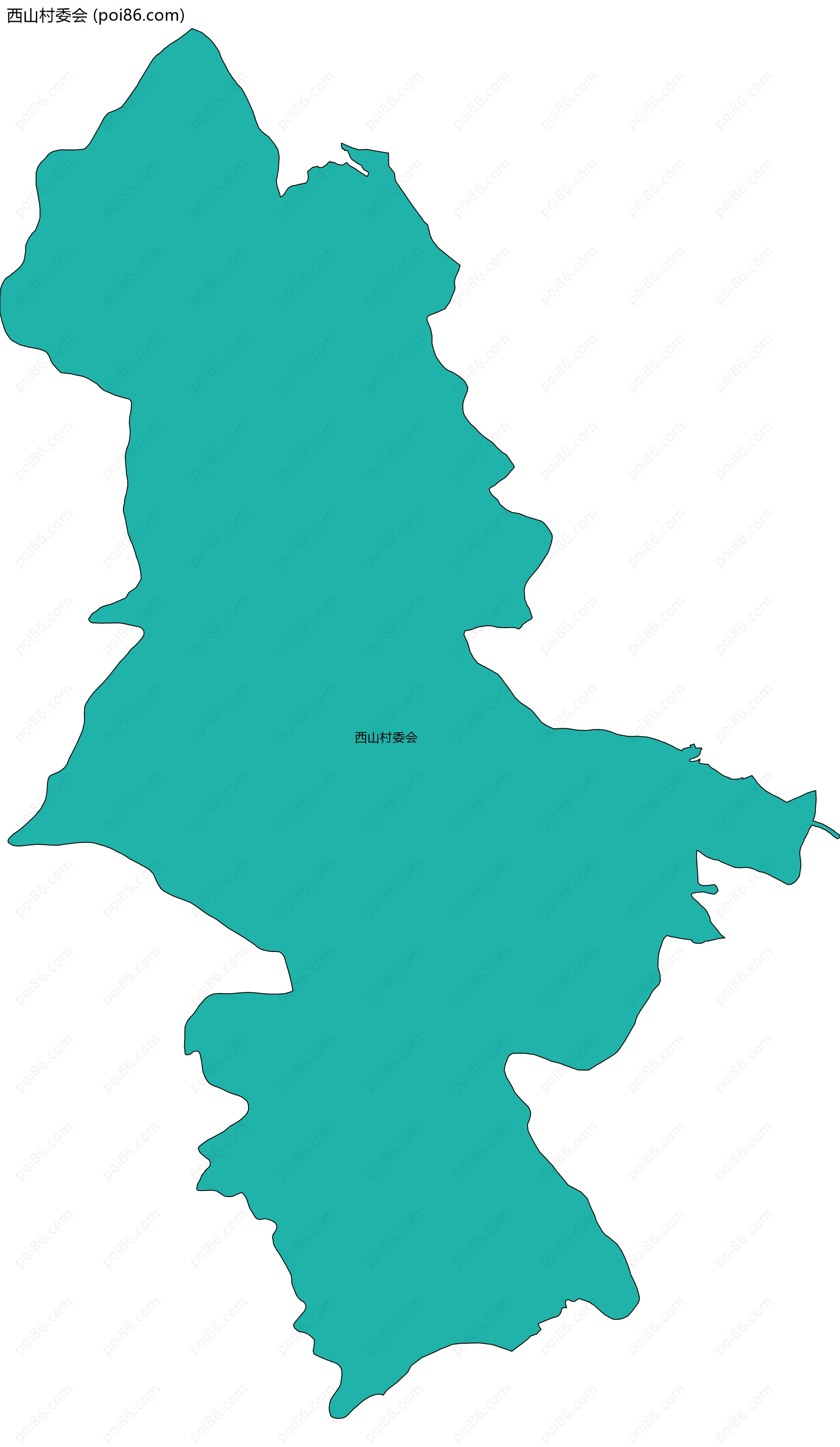 西山村委会边界地图