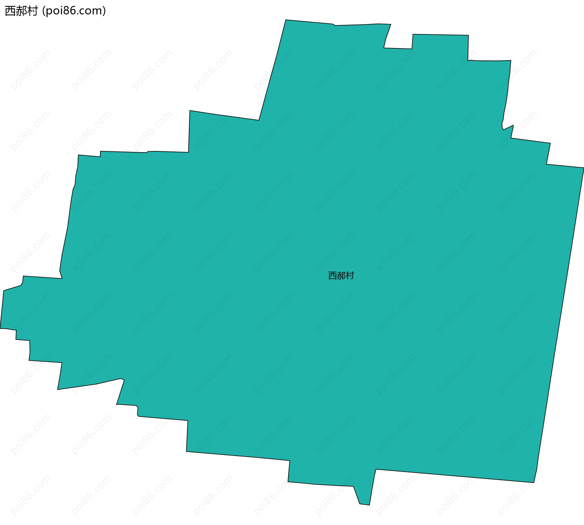 西郝村边界地图