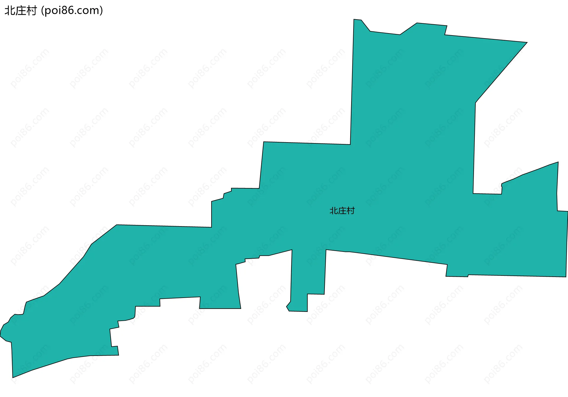 北庄村边界地图
