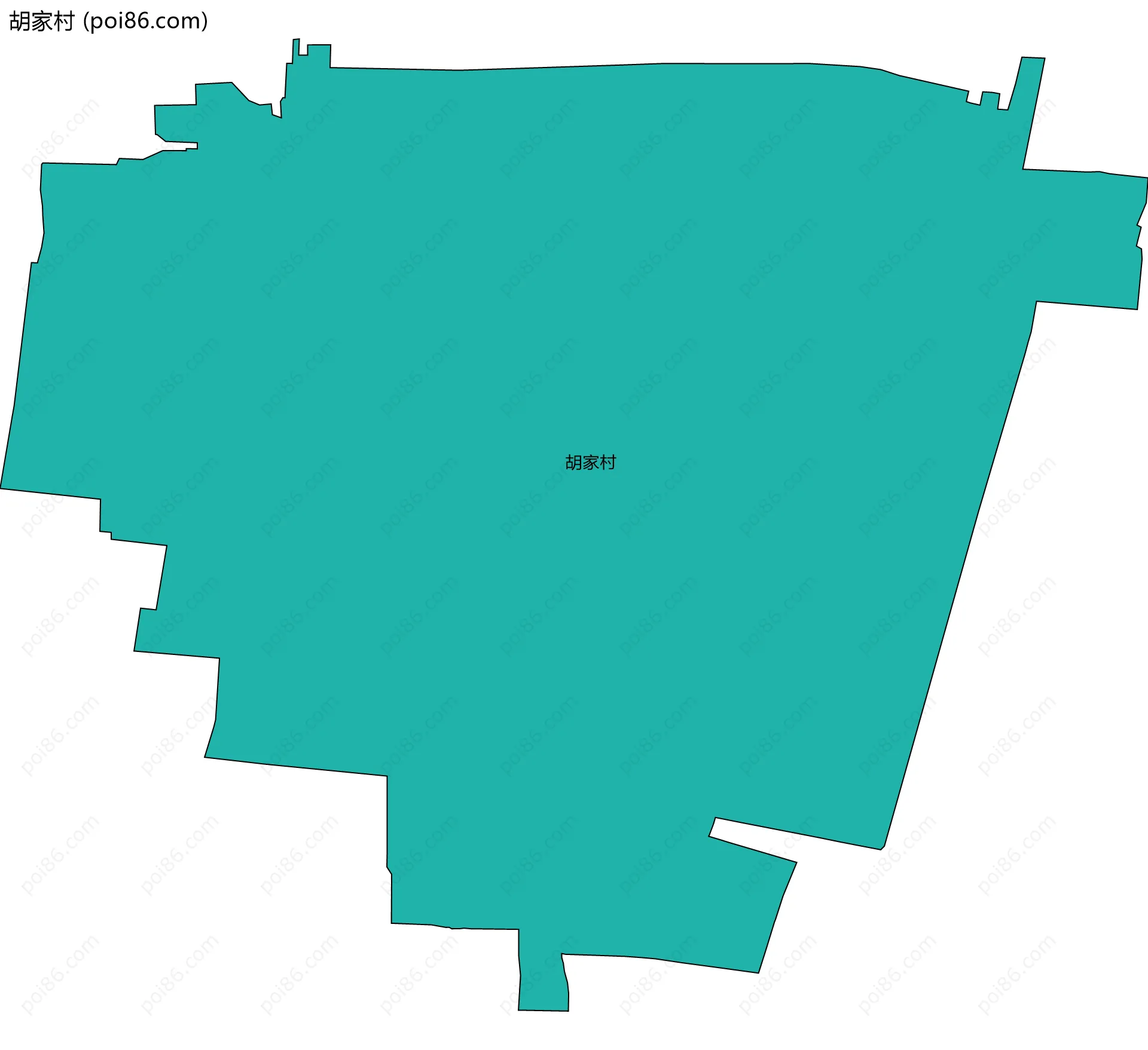 胡家村边界地图