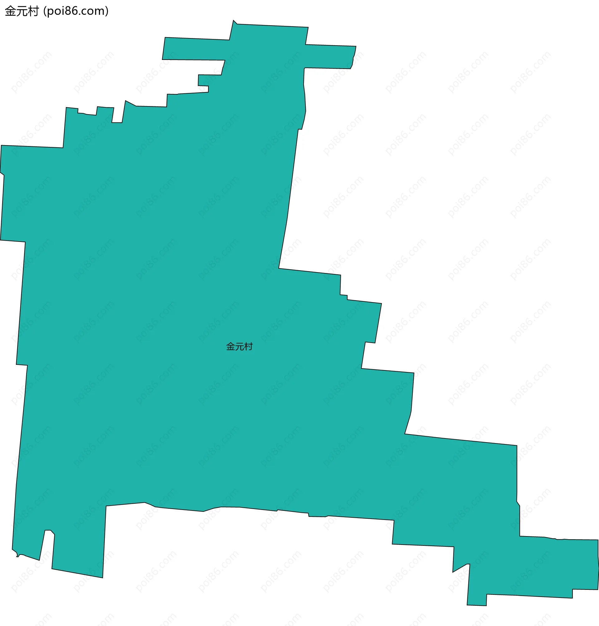 金元村边界地图