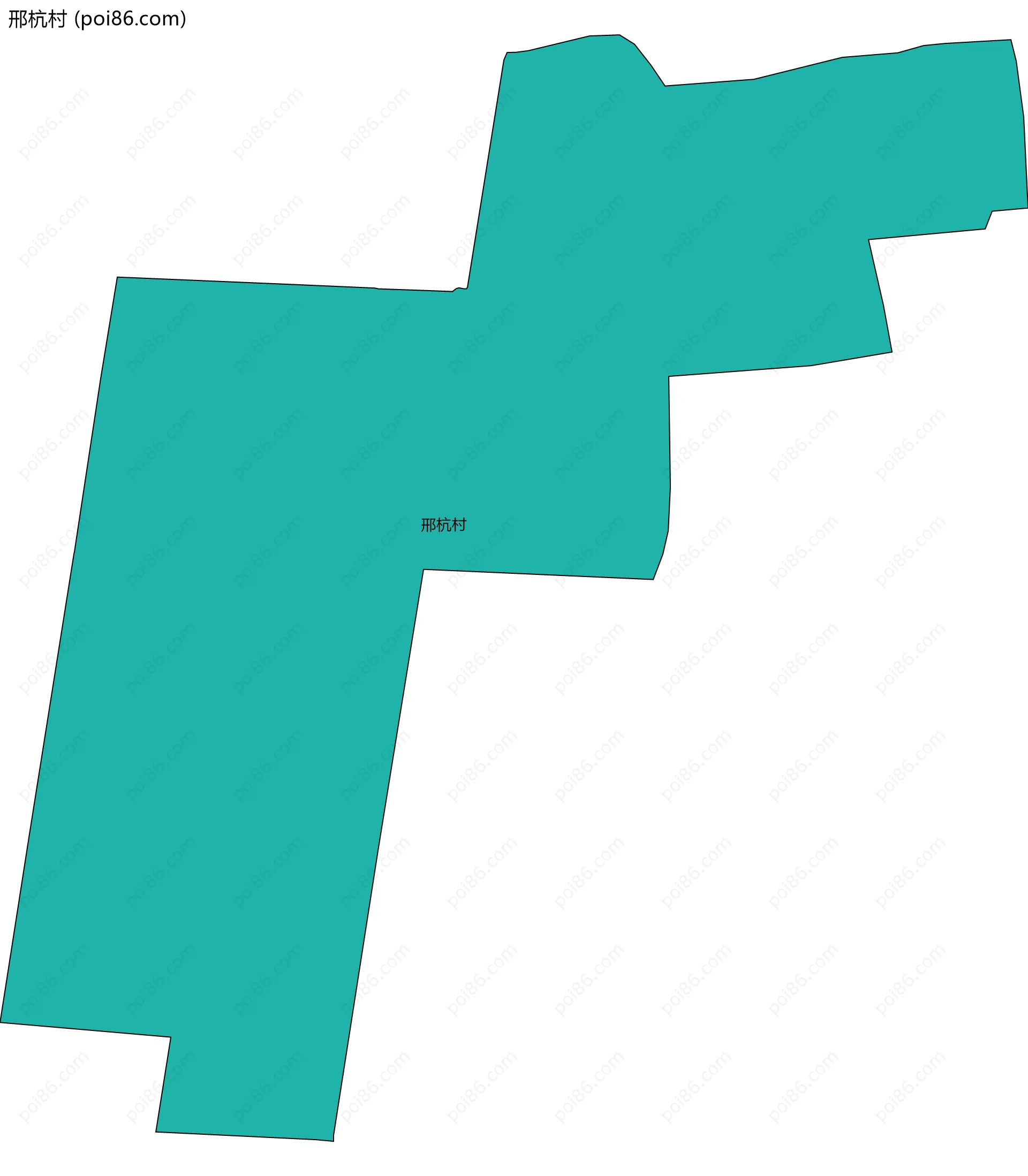 邢杭村边界地图