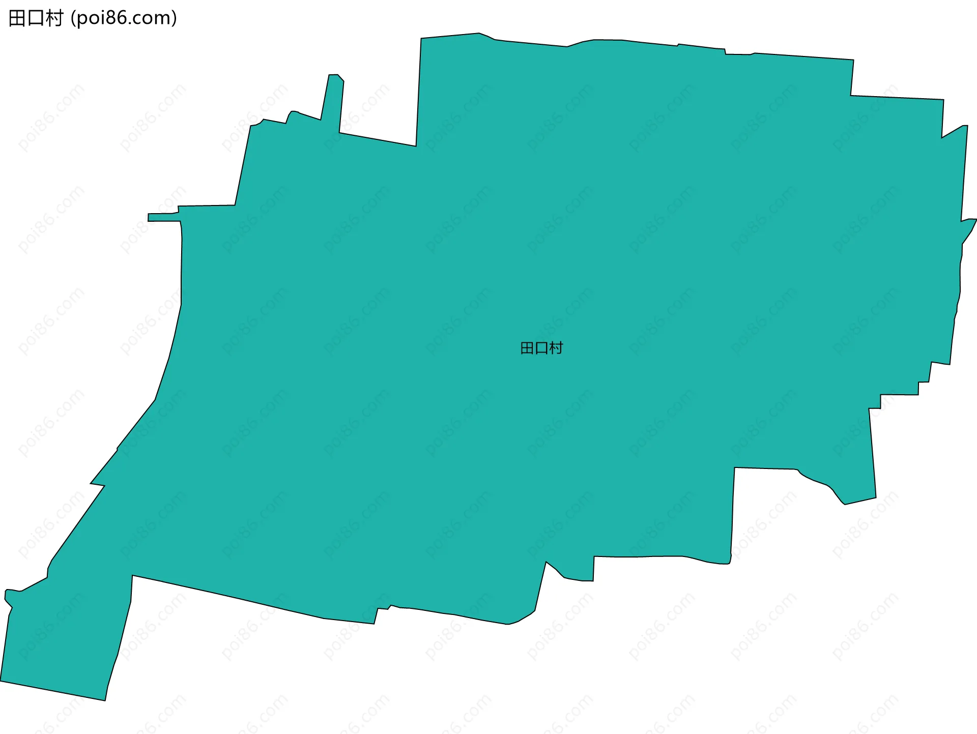 田口村边界地图