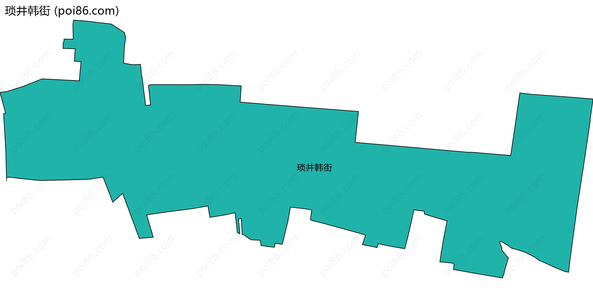 琐井韩街边界地图