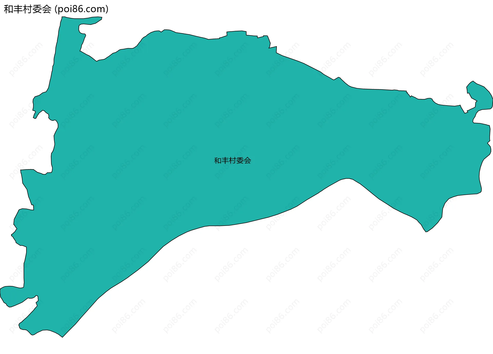 和丰村委会边界地图