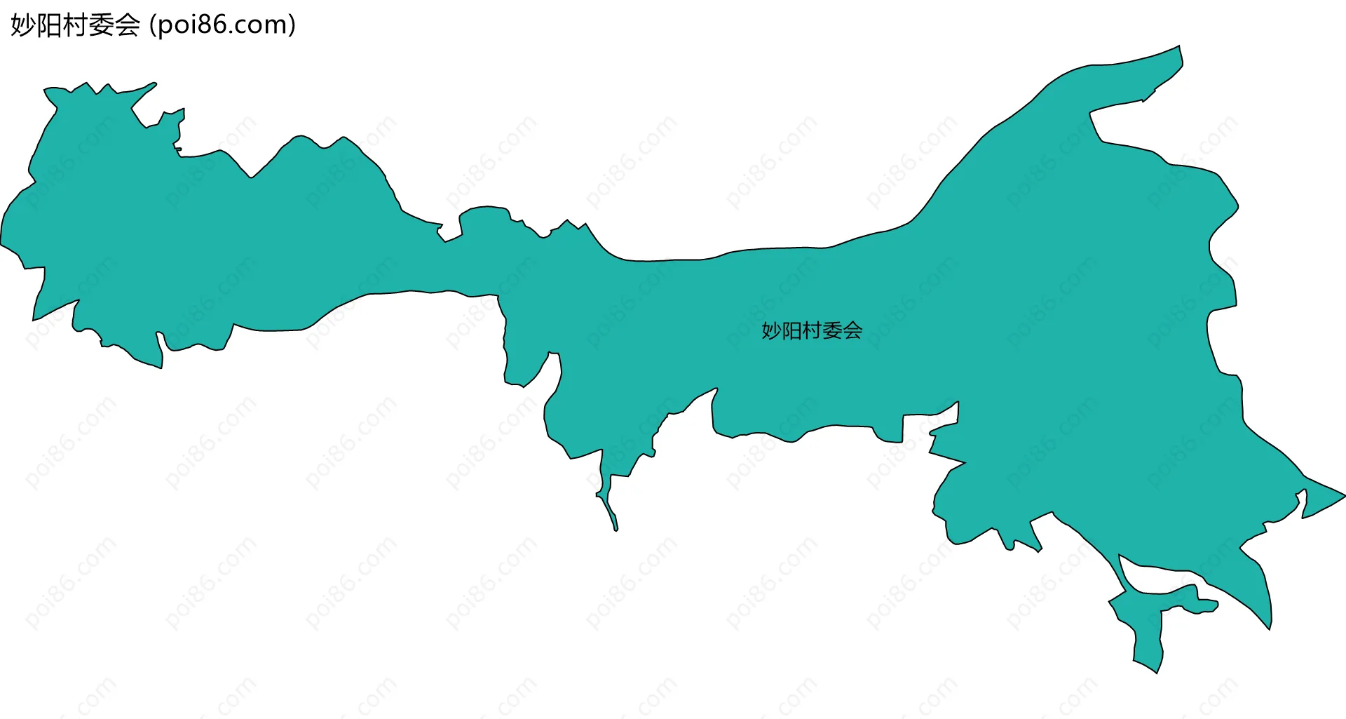 妙阳村委会边界地图