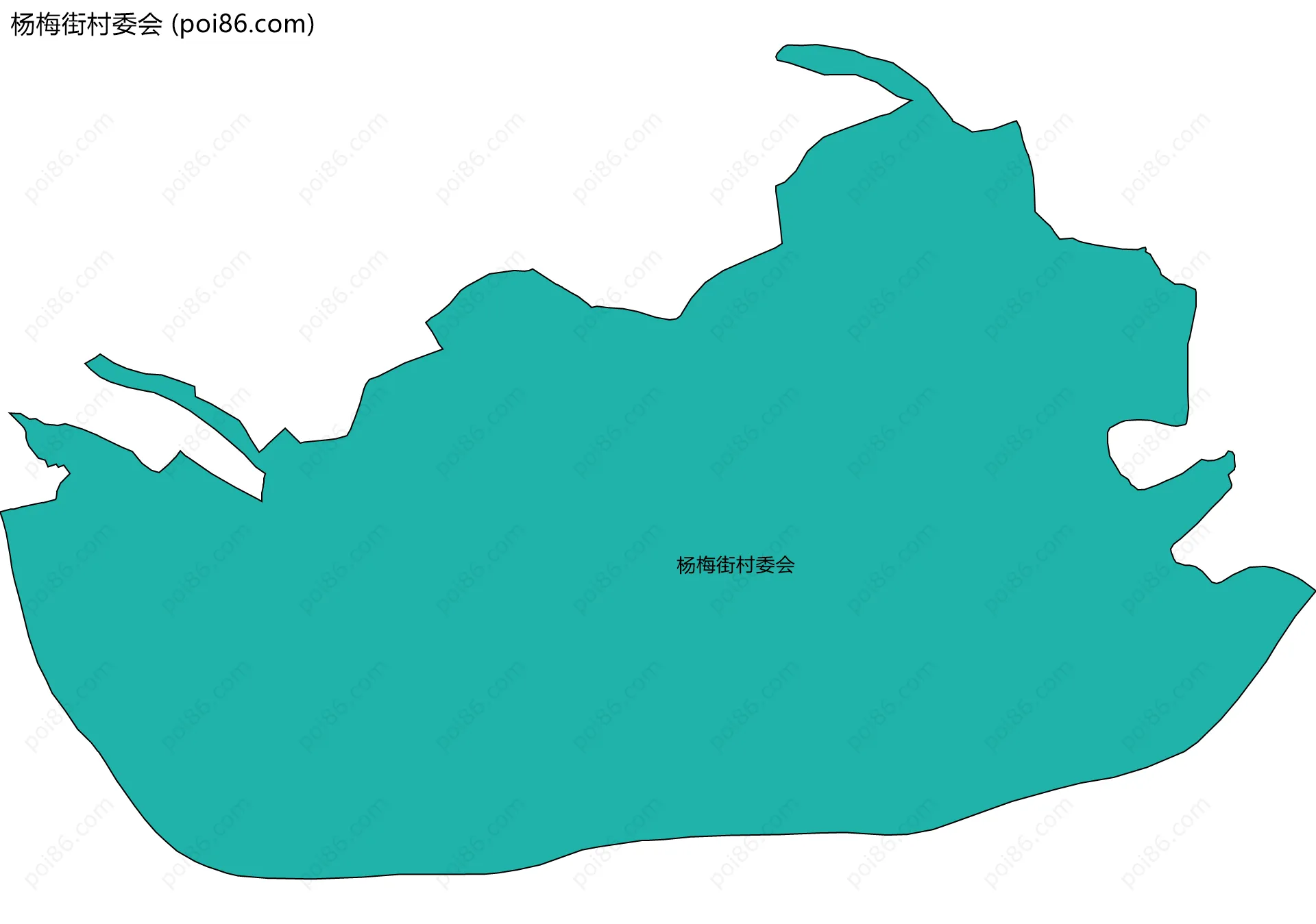 杨梅街村委会边界地图