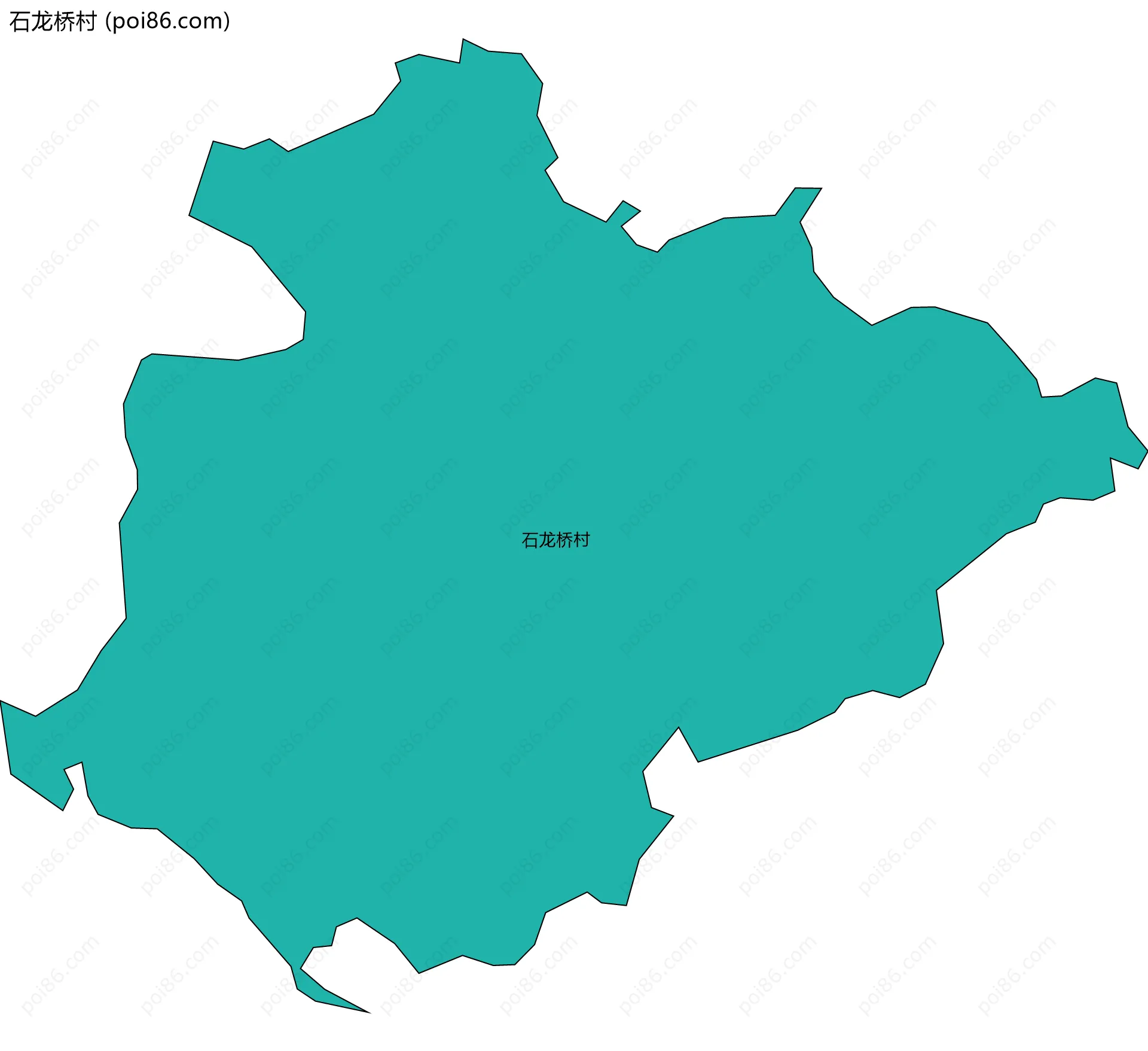 石龙桥村边界地图