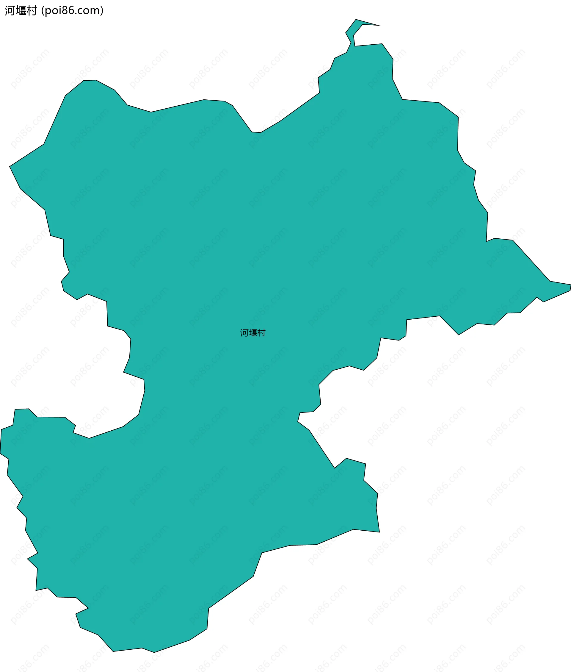 河堰村边界地图