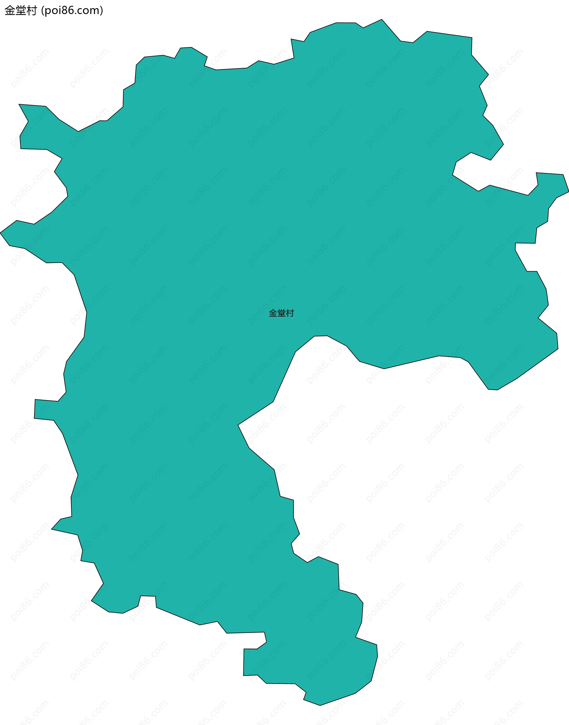 金堂村边界地图