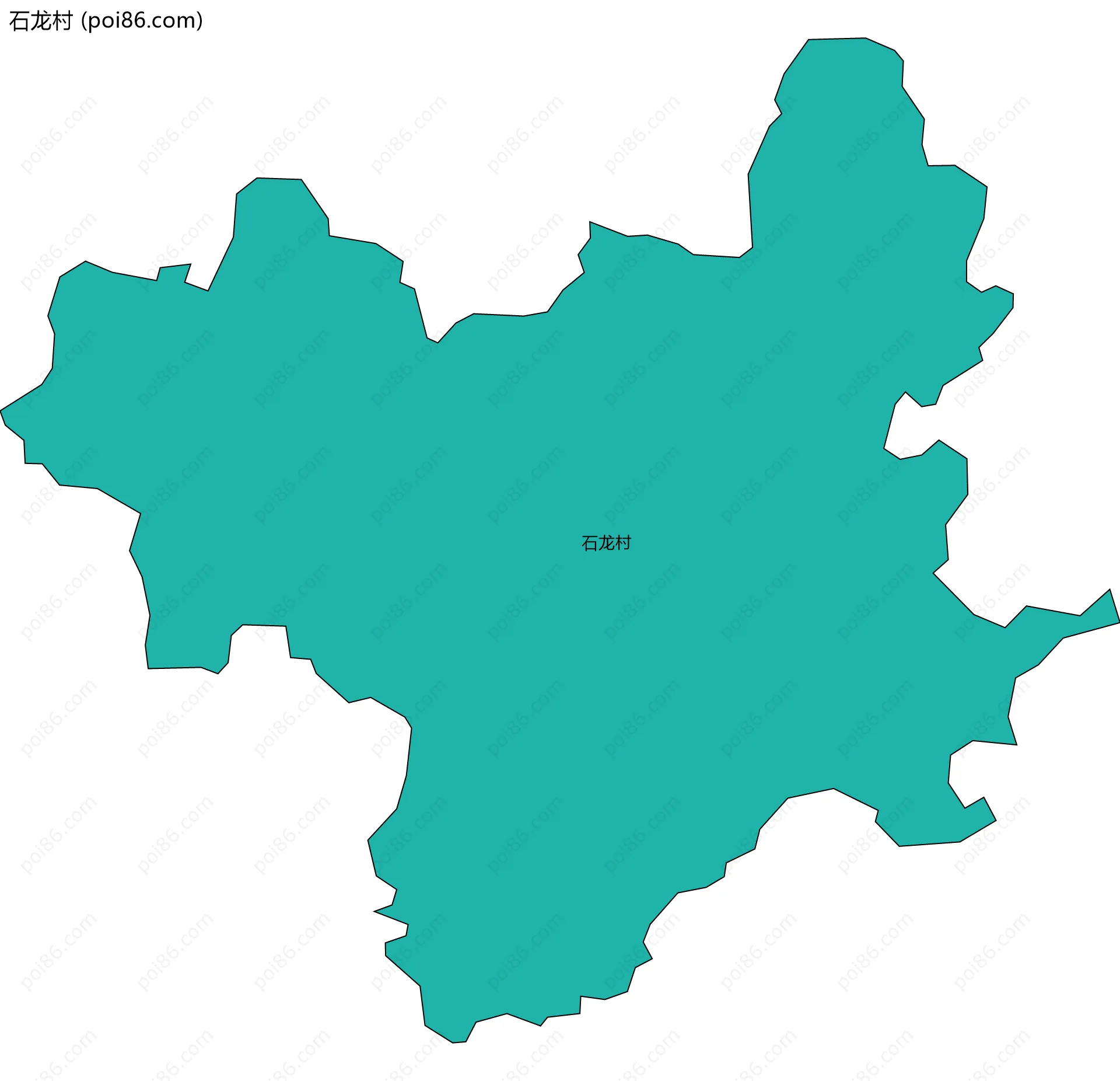 石龙村边界地图