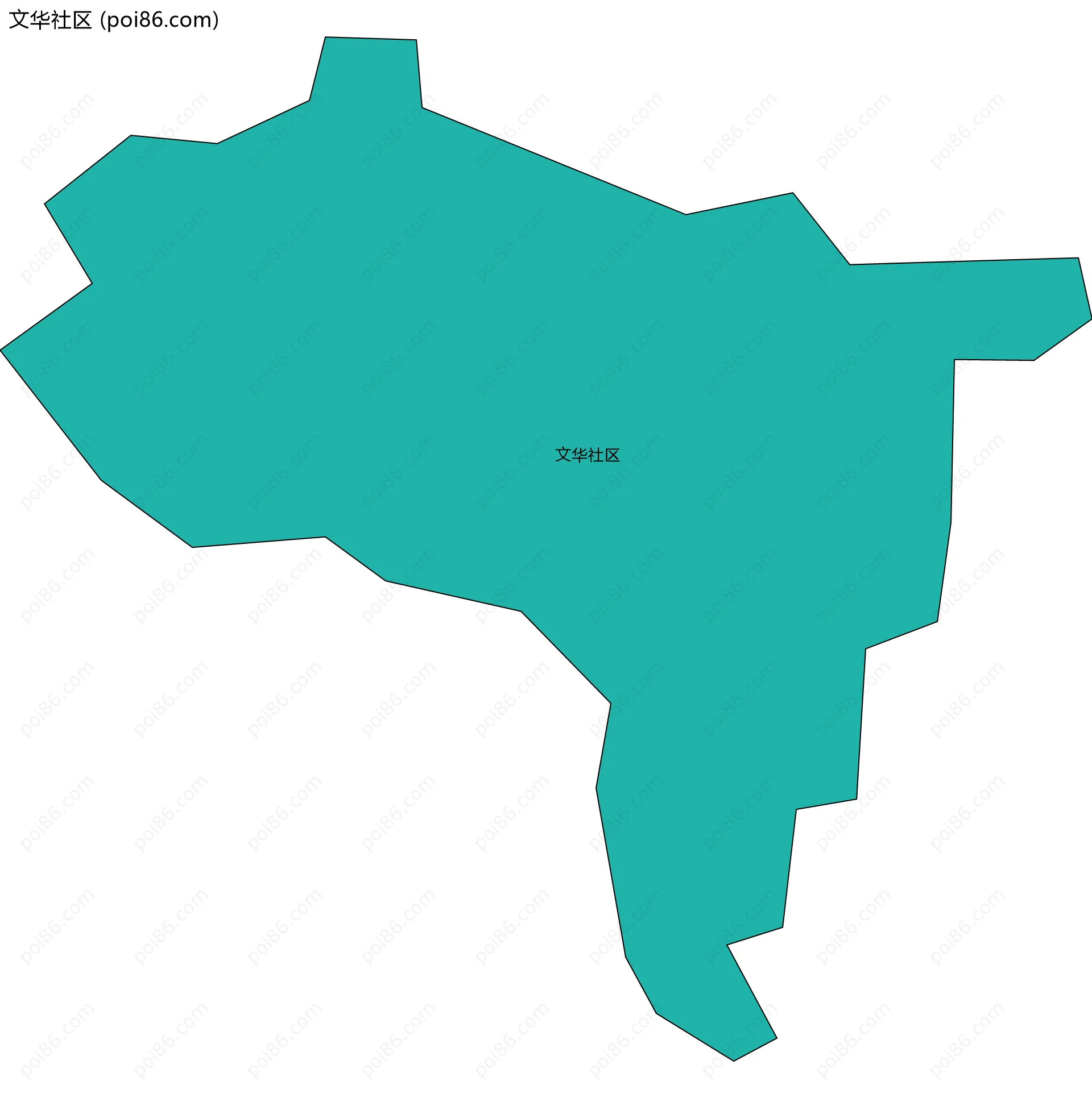 文华社区边界地图