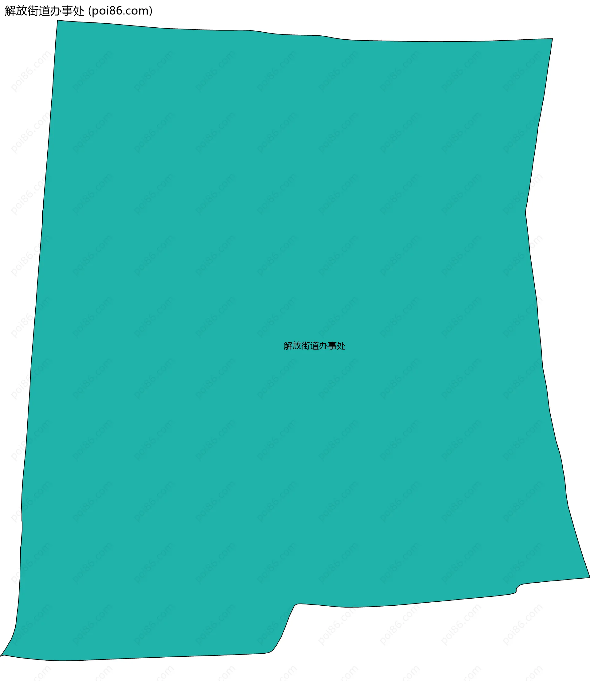 解放街道办事处边界地图
