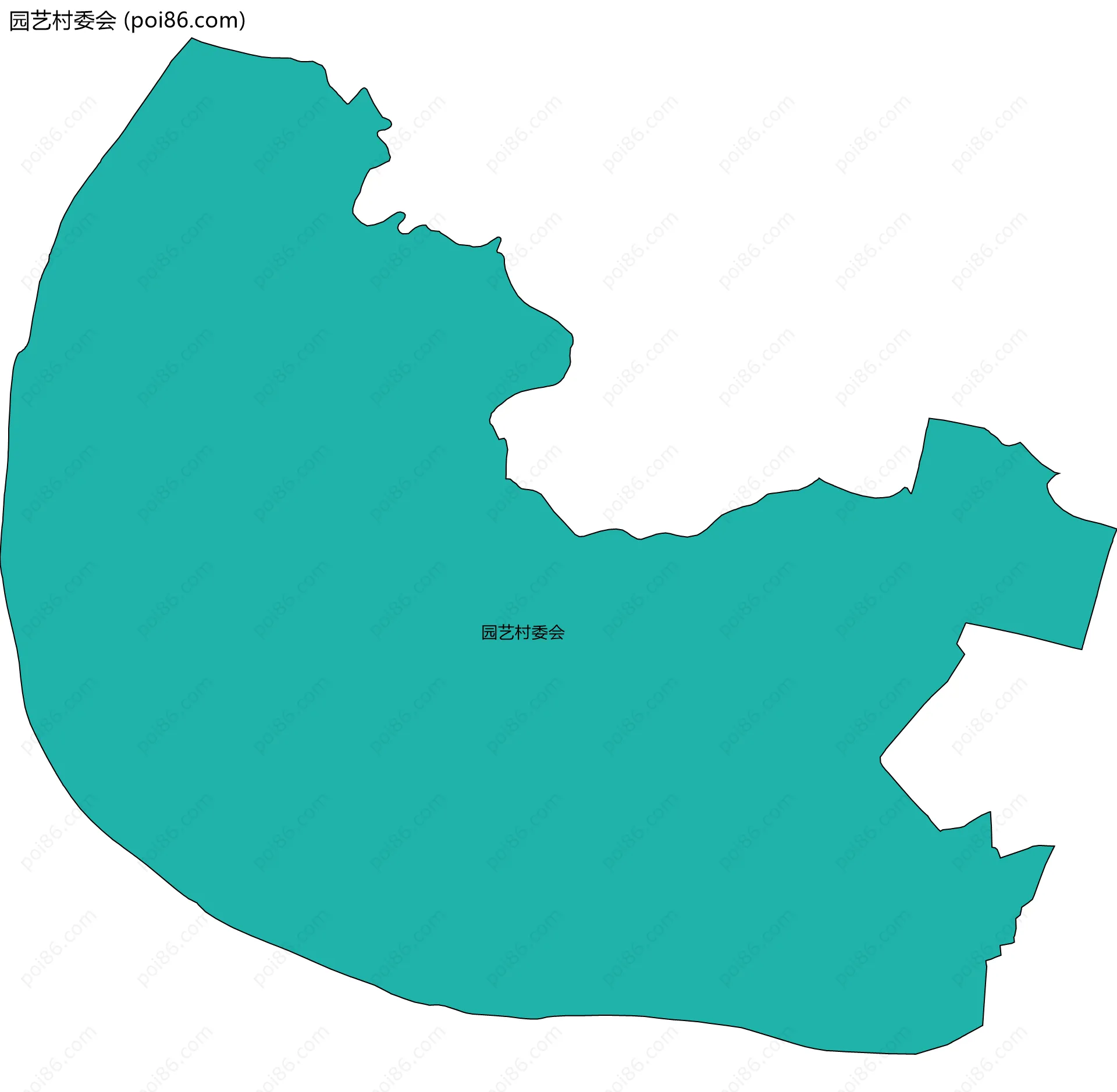 园艺村委会边界地图