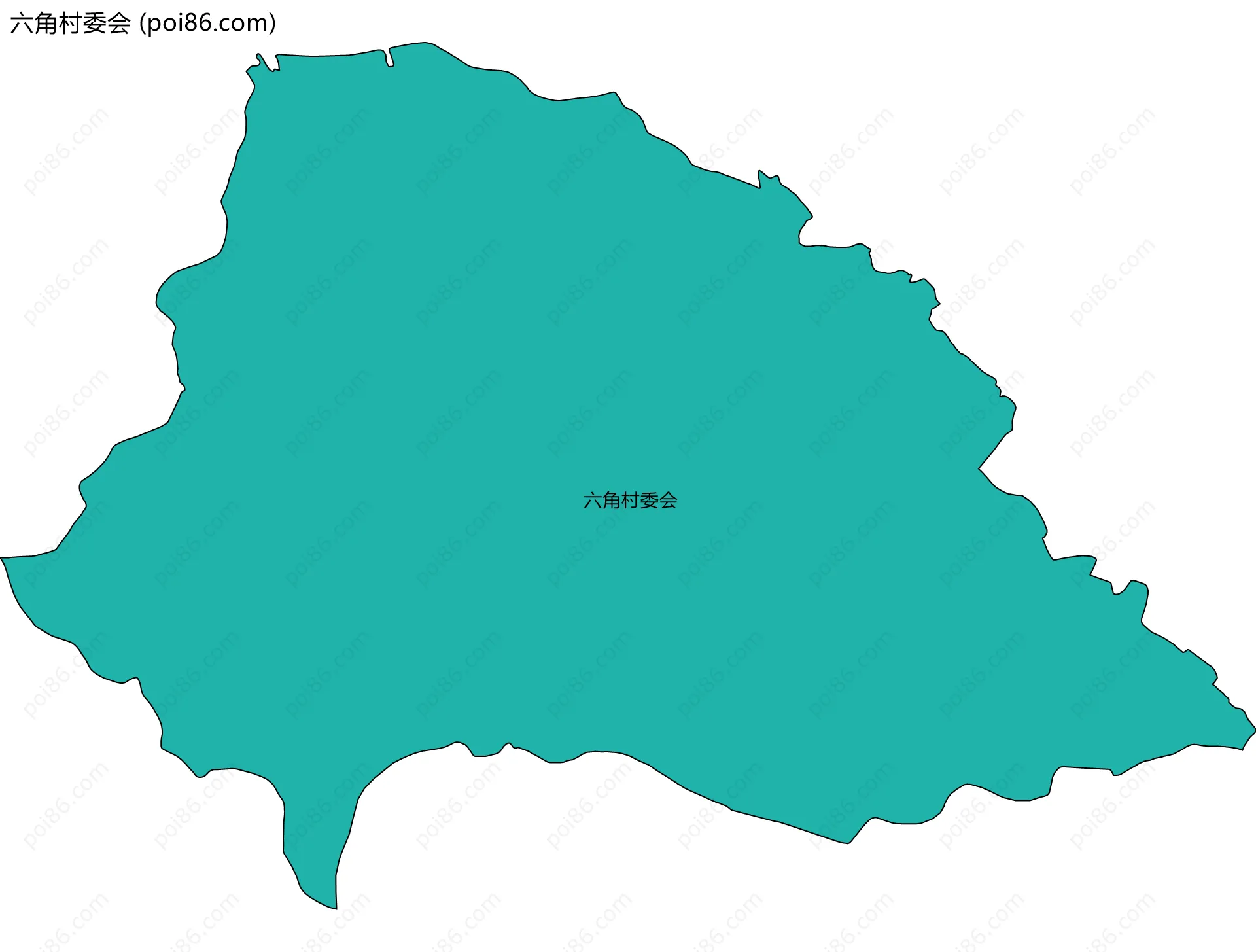 六角村委会边界地图