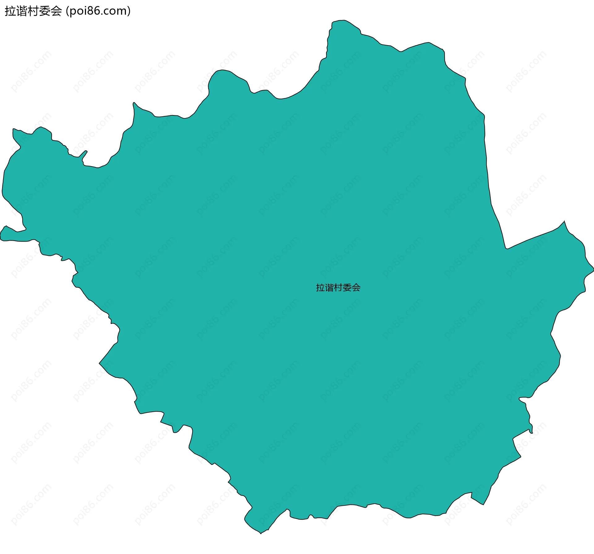 拉谐村委会边界地图
