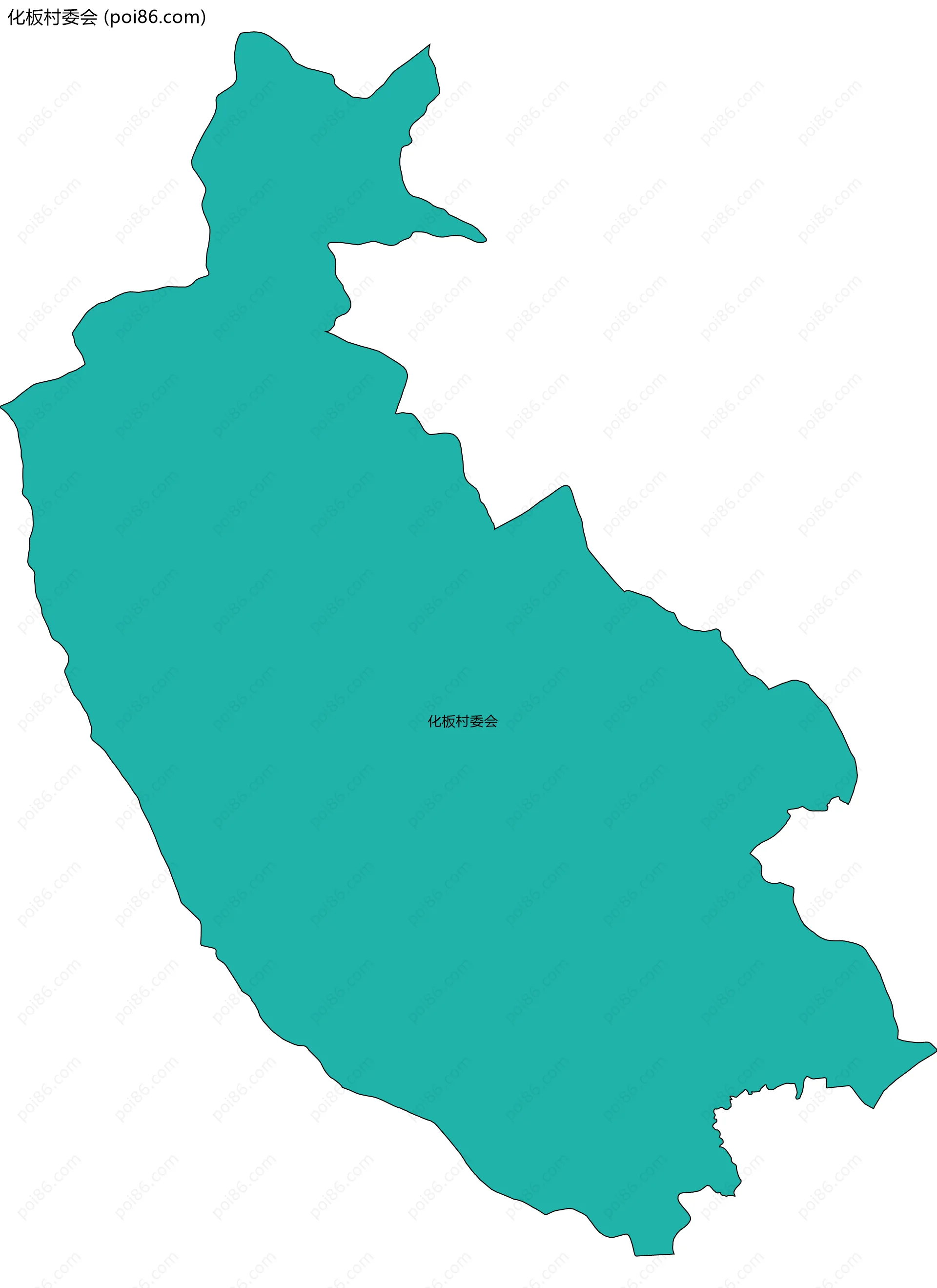 化板村委会边界地图