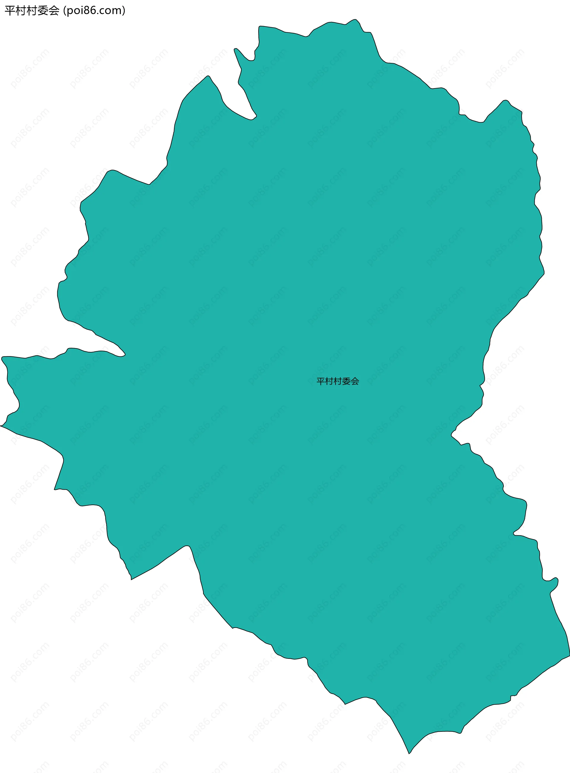 平村村委会边界地图