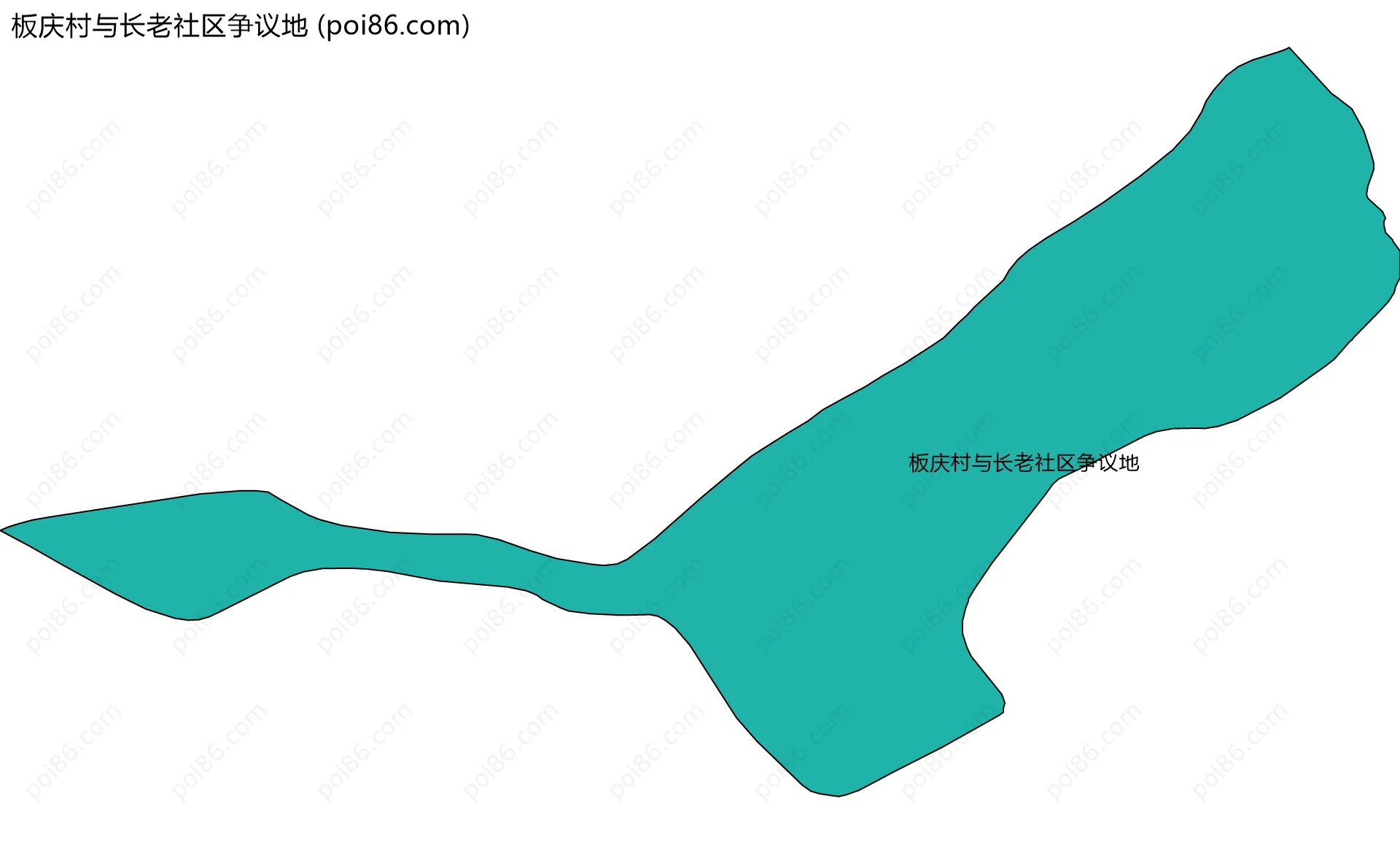 板庆村与长老社区争议地边界地图