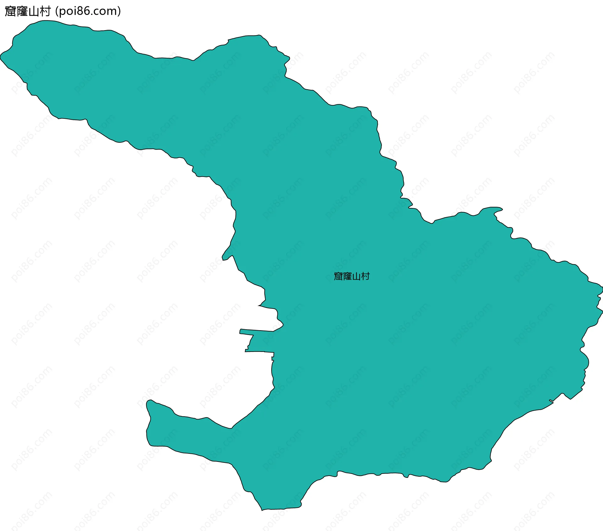 窟窿山村边界地图