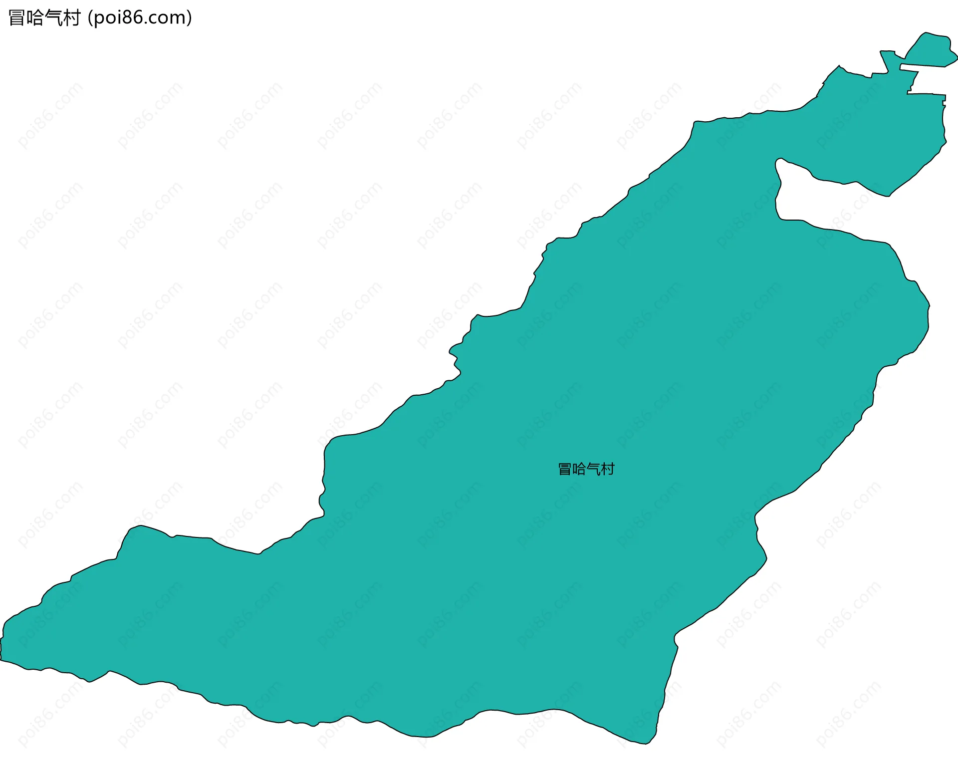冒哈气村边界地图