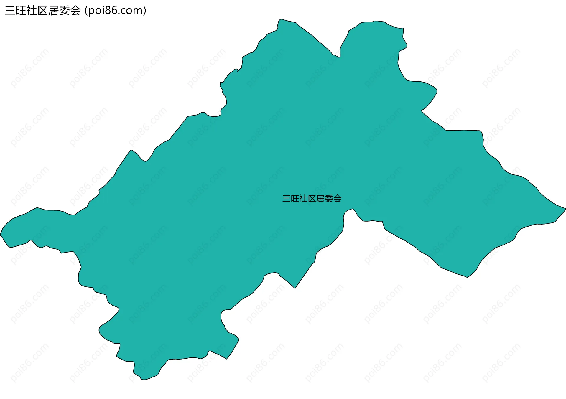 三旺社区居委会边界地图