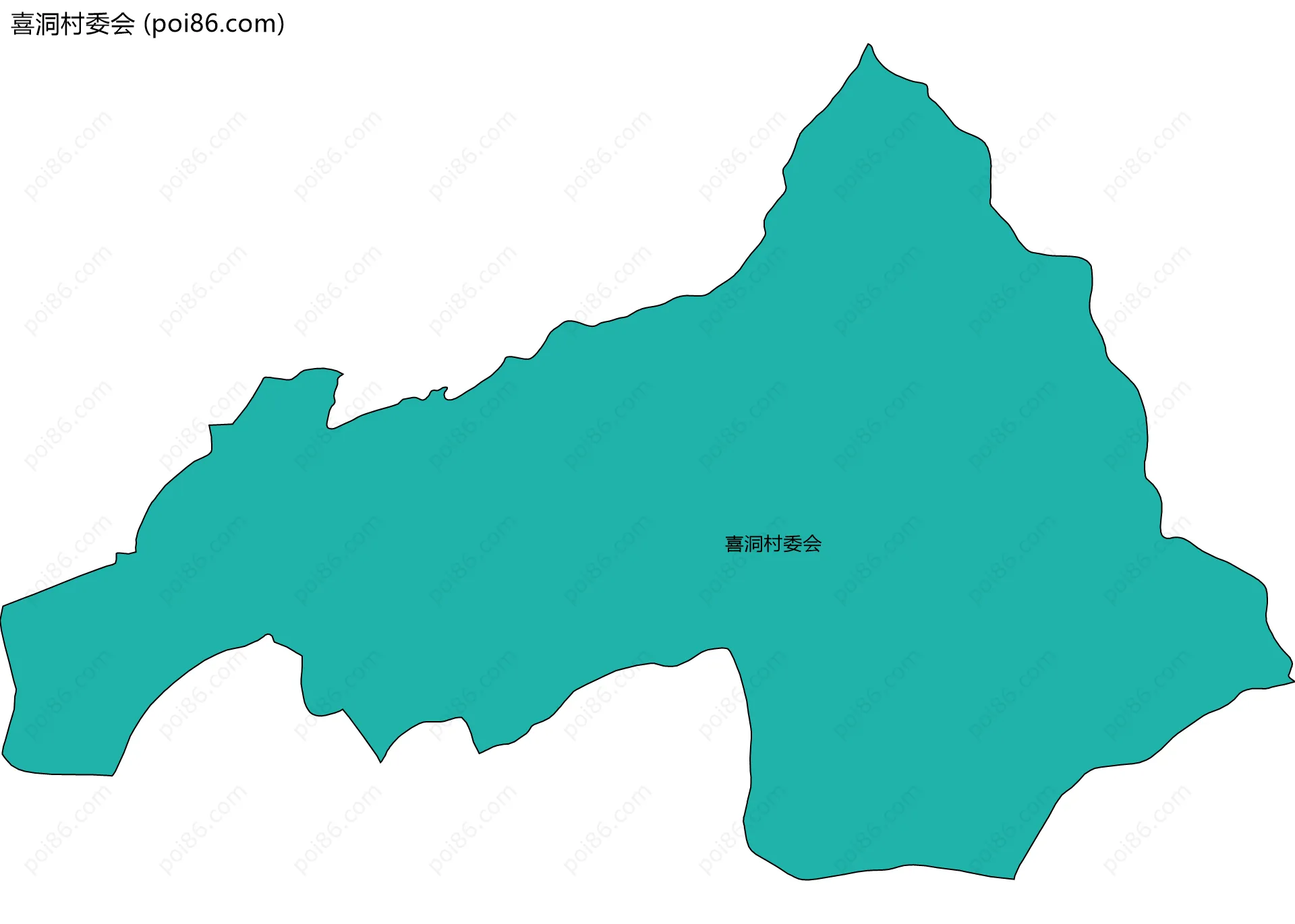 喜洞村委会边界地图