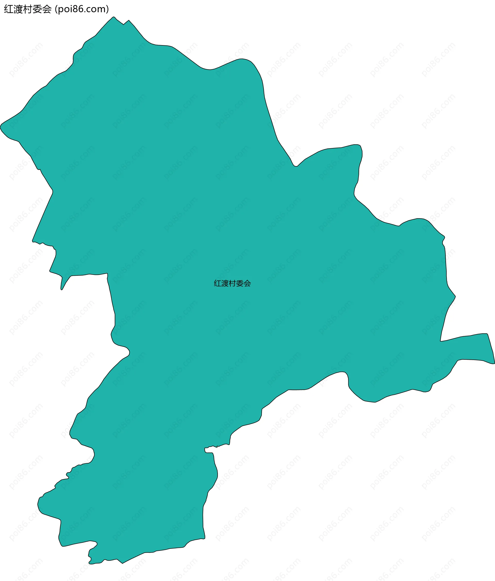 红渡村委会边界地图