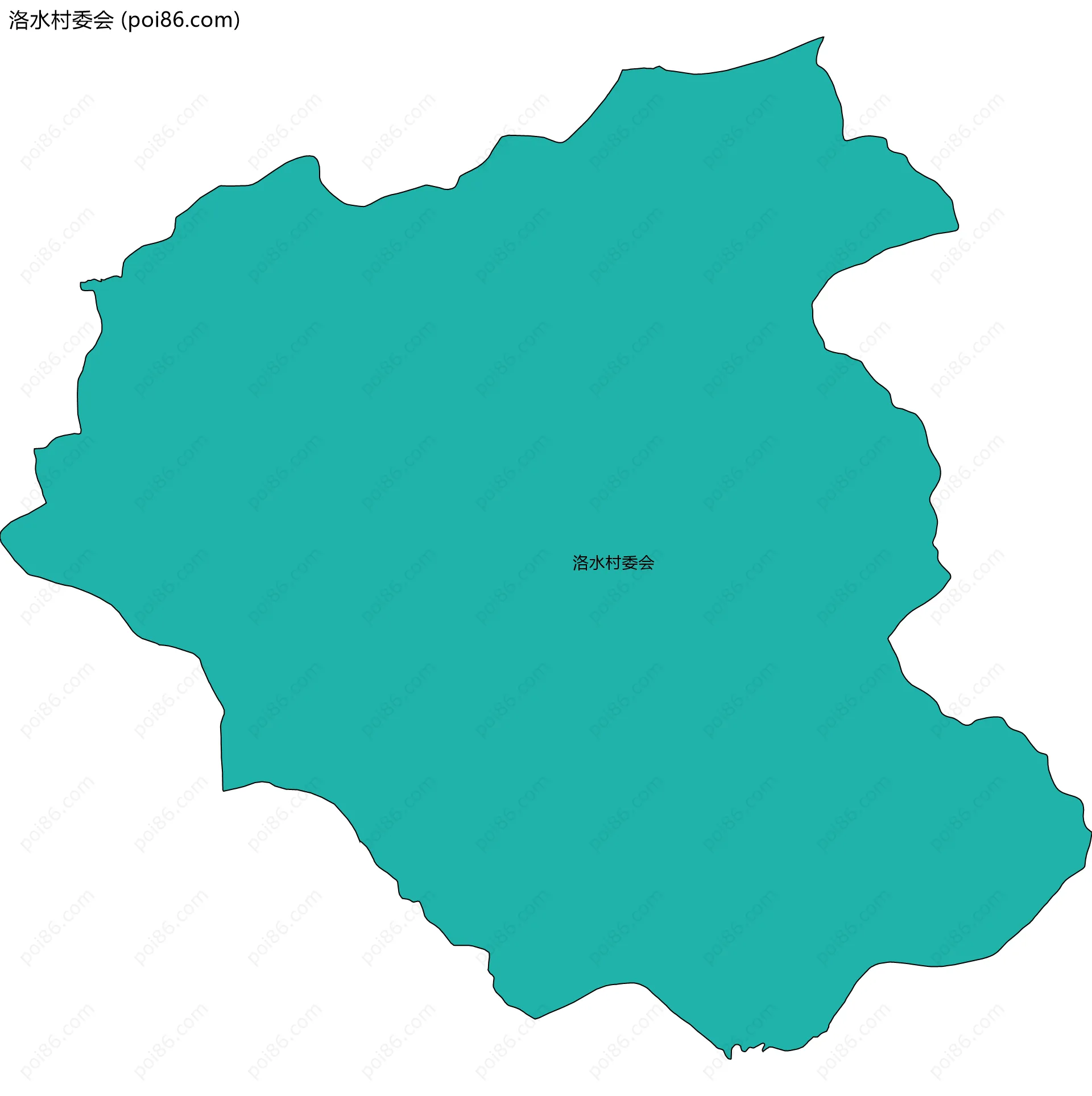 洛水村委会边界地图