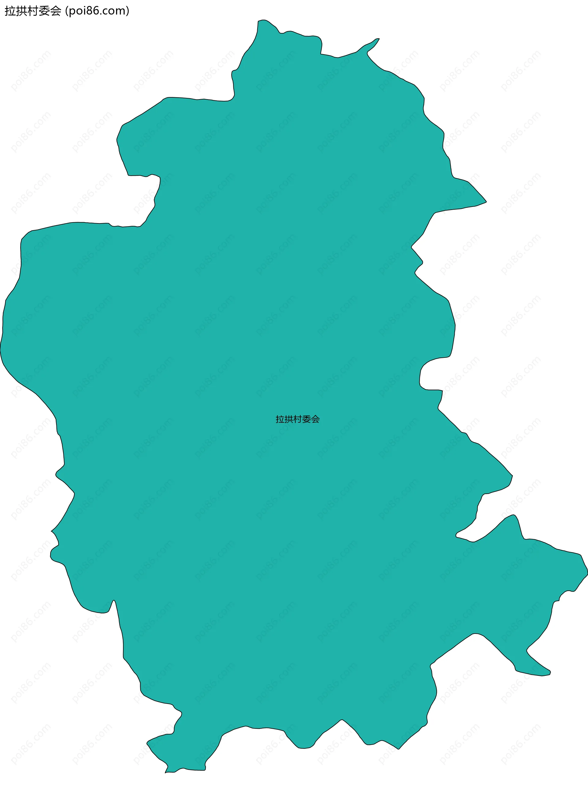 拉拱村委会边界地图
