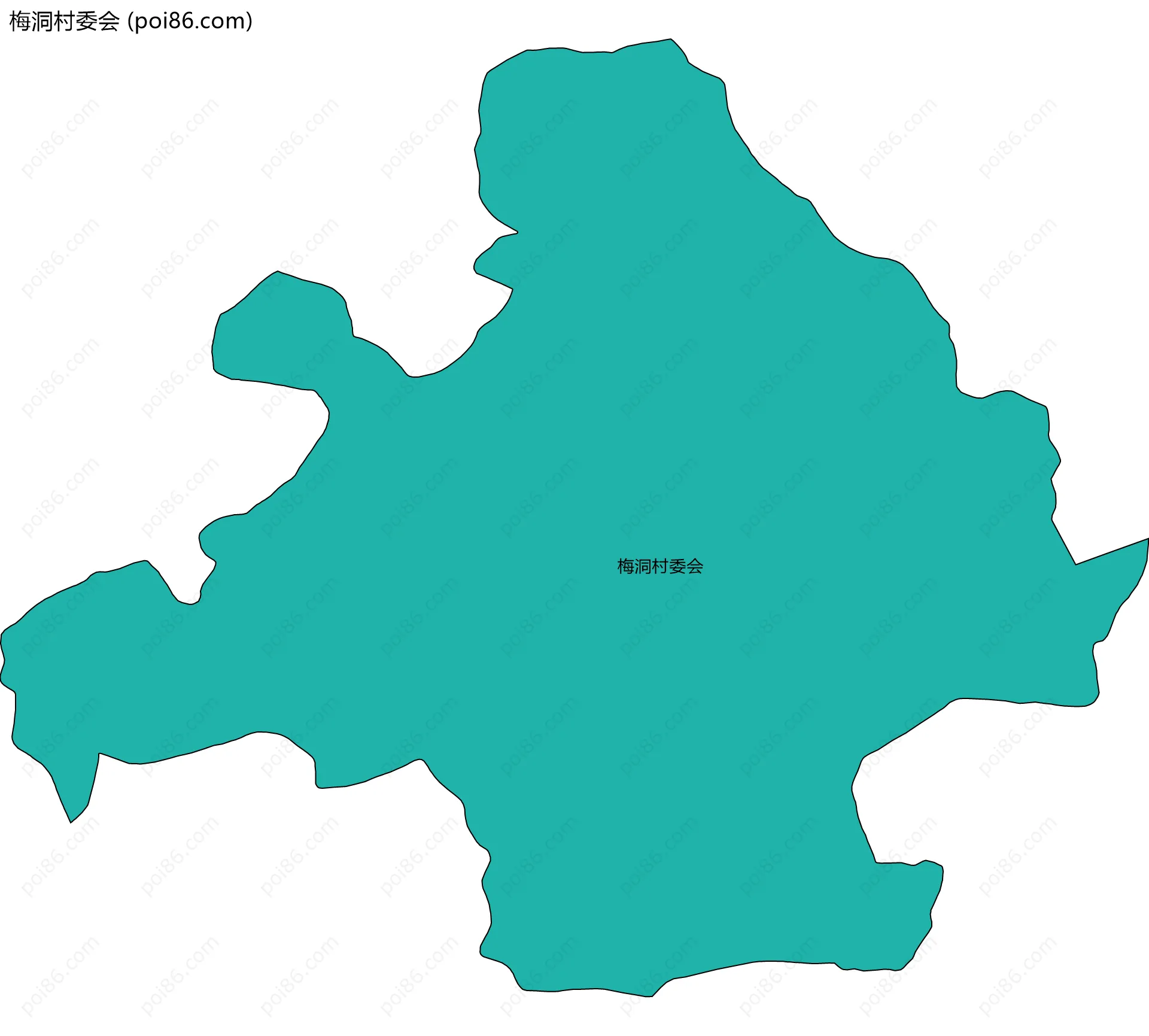 梅洞村委会边界地图